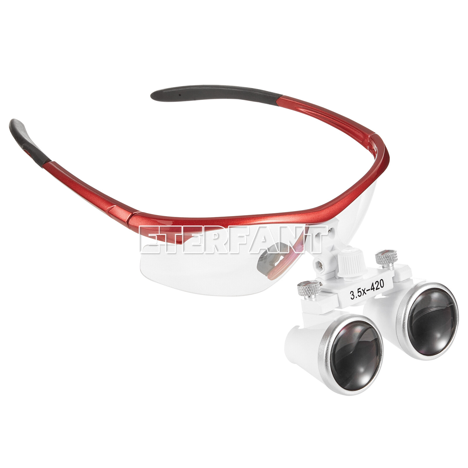 ETERFANT 3.5X Dental Surgical Binocular Loupes Glass Optical Lens Magnifier Red