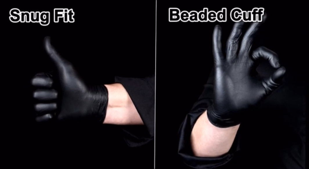 First Glove Black Industrial Disposable Nitrile Gloves 6 Mil Latex & Powder Free