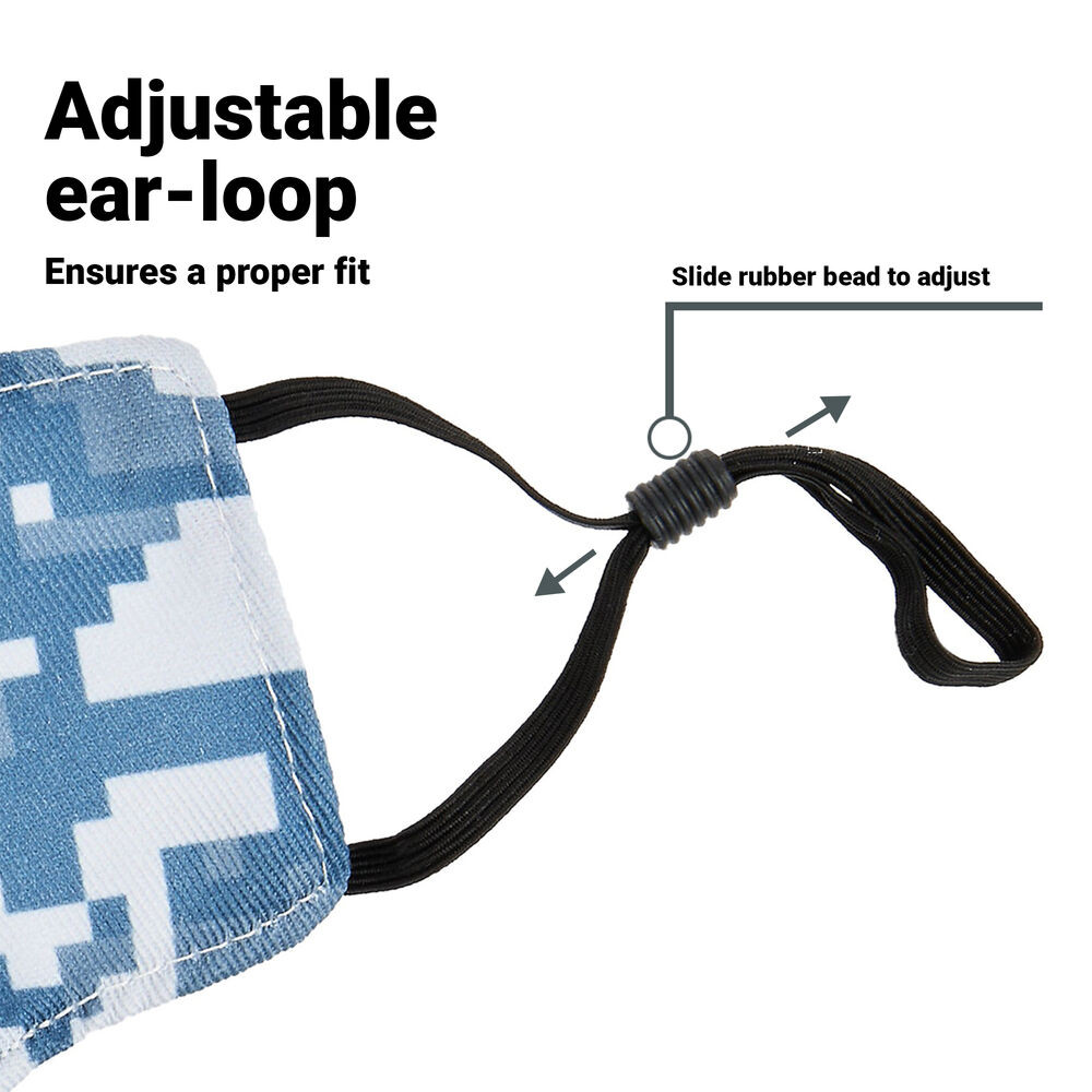 Victor Fitness VM25GC Gray Camo Face Masks (3-Pack) | Reusable, Washable