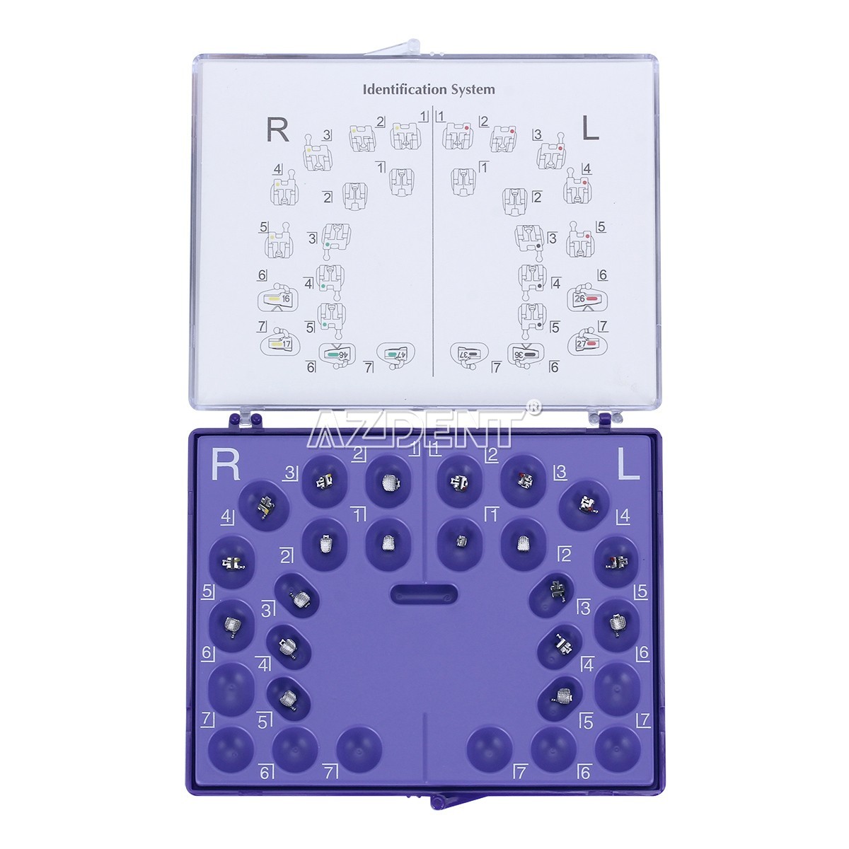 Dental Ortho Locking plate Self-Ligating Bracket Brace Roth/MBT .022 Hooks 3 4 5
