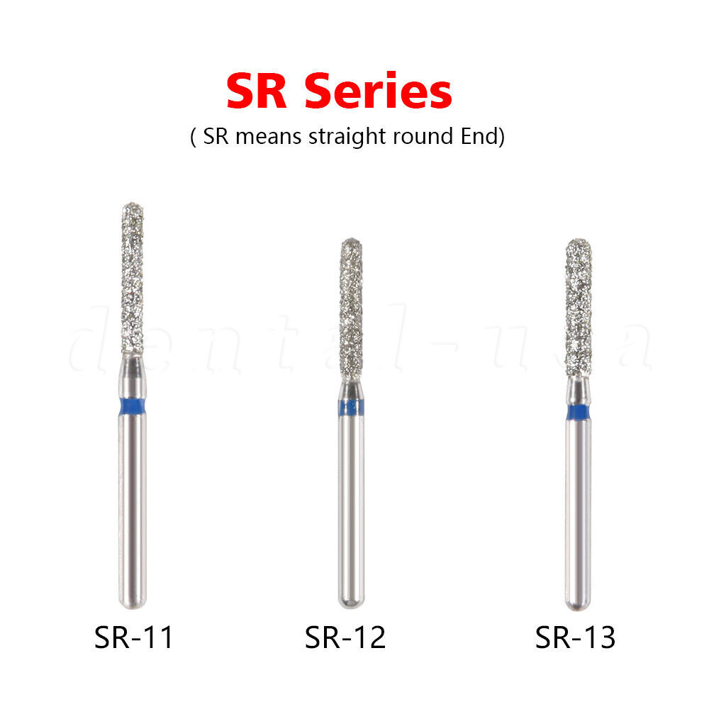 5Pc/pack Dental Fresas de diamante Bur Fit High Speed Handpiece Friction Grip