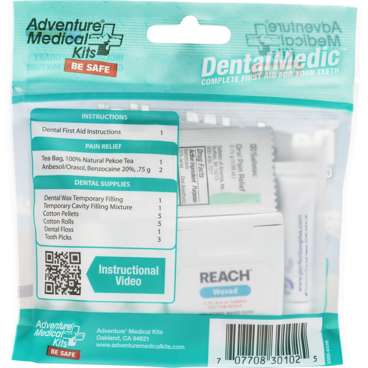 Medical Dental Medic Emergency Dental First Aid Kit FREE Mouth Exam Mirror
