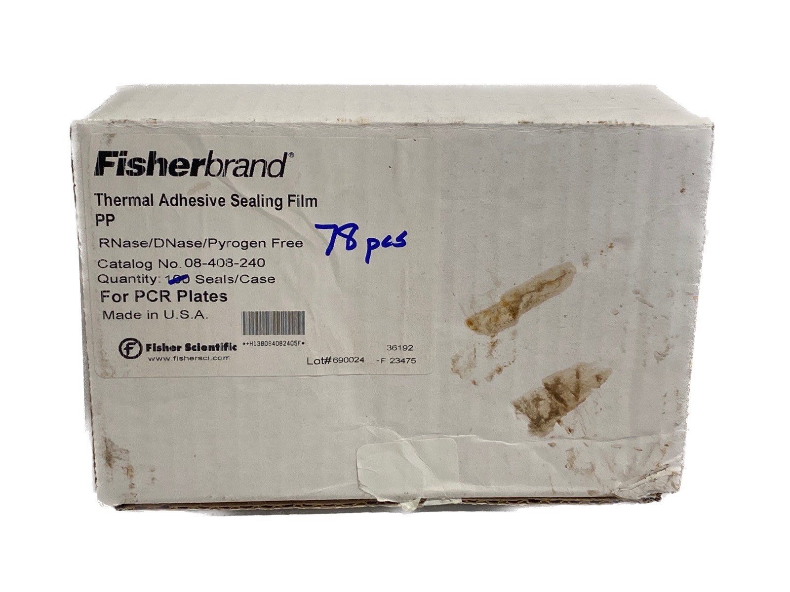 (78) FISHERBRAND Thermal Adhesive PCR Plate Sealing Film Non-Sterile 08-408-240