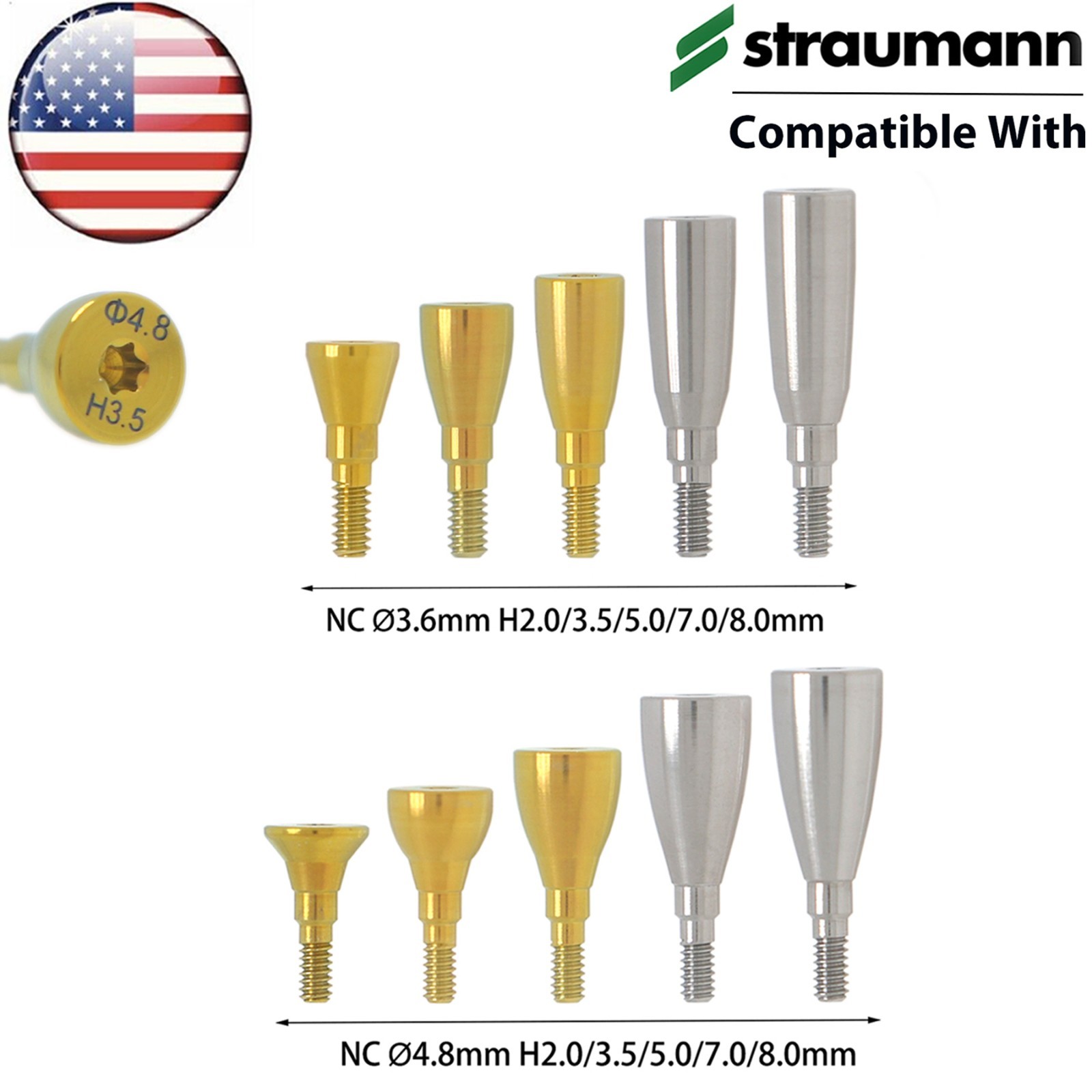 For Straumann ITI Healing Abutment & Transfer Impression Open Closed Tray NC/RC