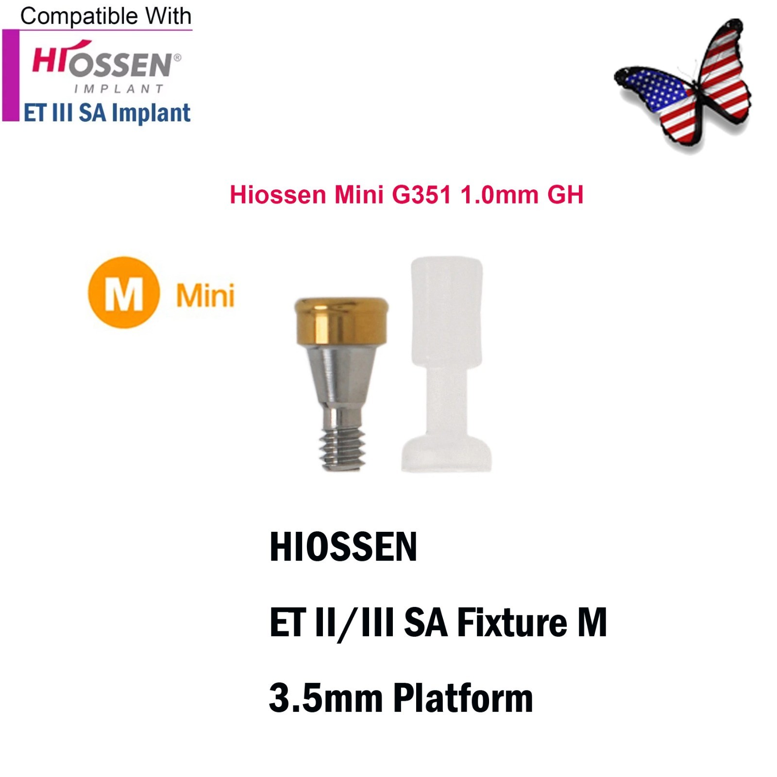 US Zest Locator Abutment Attachment Overdenture Caps Fits Hiossen Nobel Zimmer