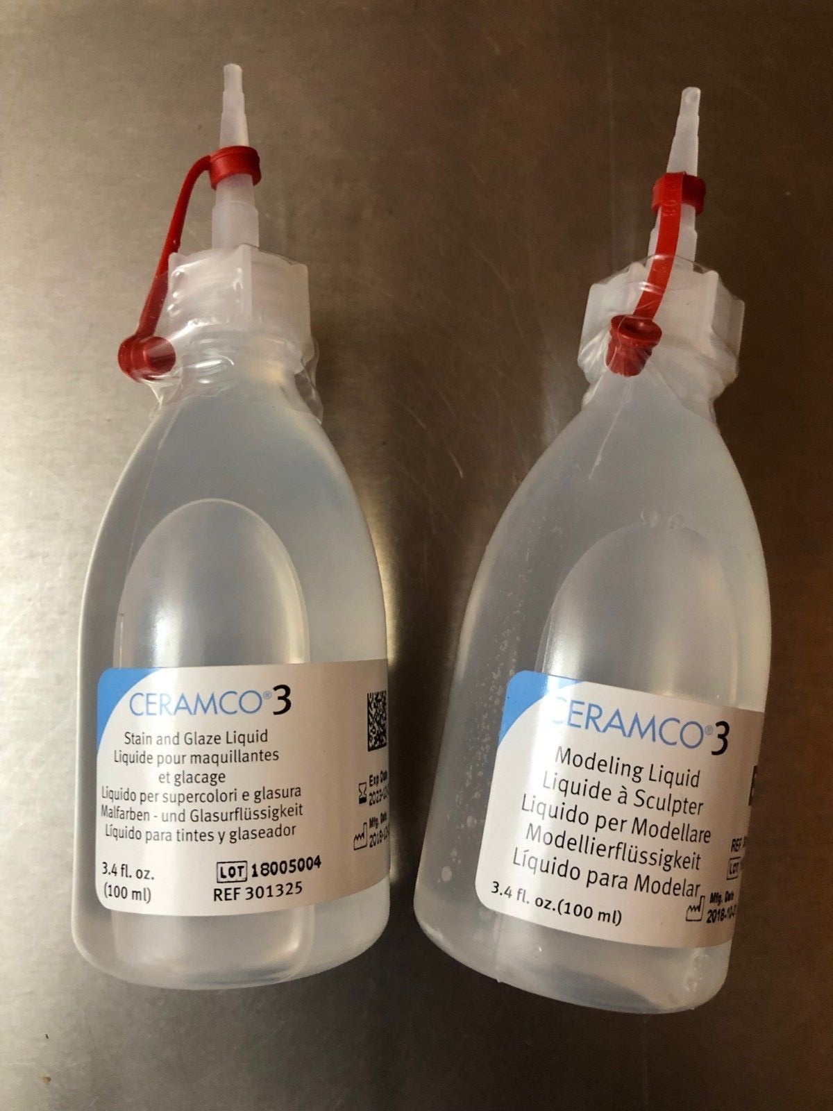 Ceramco 3 Porcelain – Modeling Liquid – Stain and Glaze Liquid