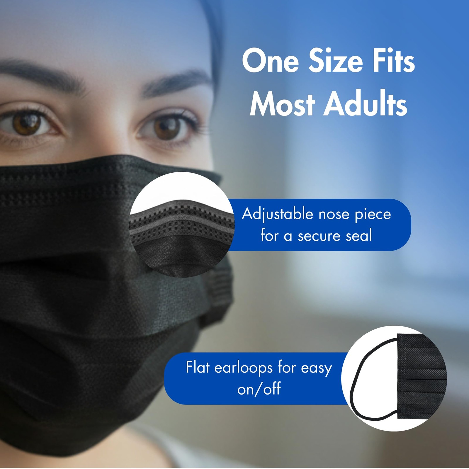 Criterion ASTM Level 3 Disposable – Black, 3-Ply, Fluid Resistant, Latex-, Fl…