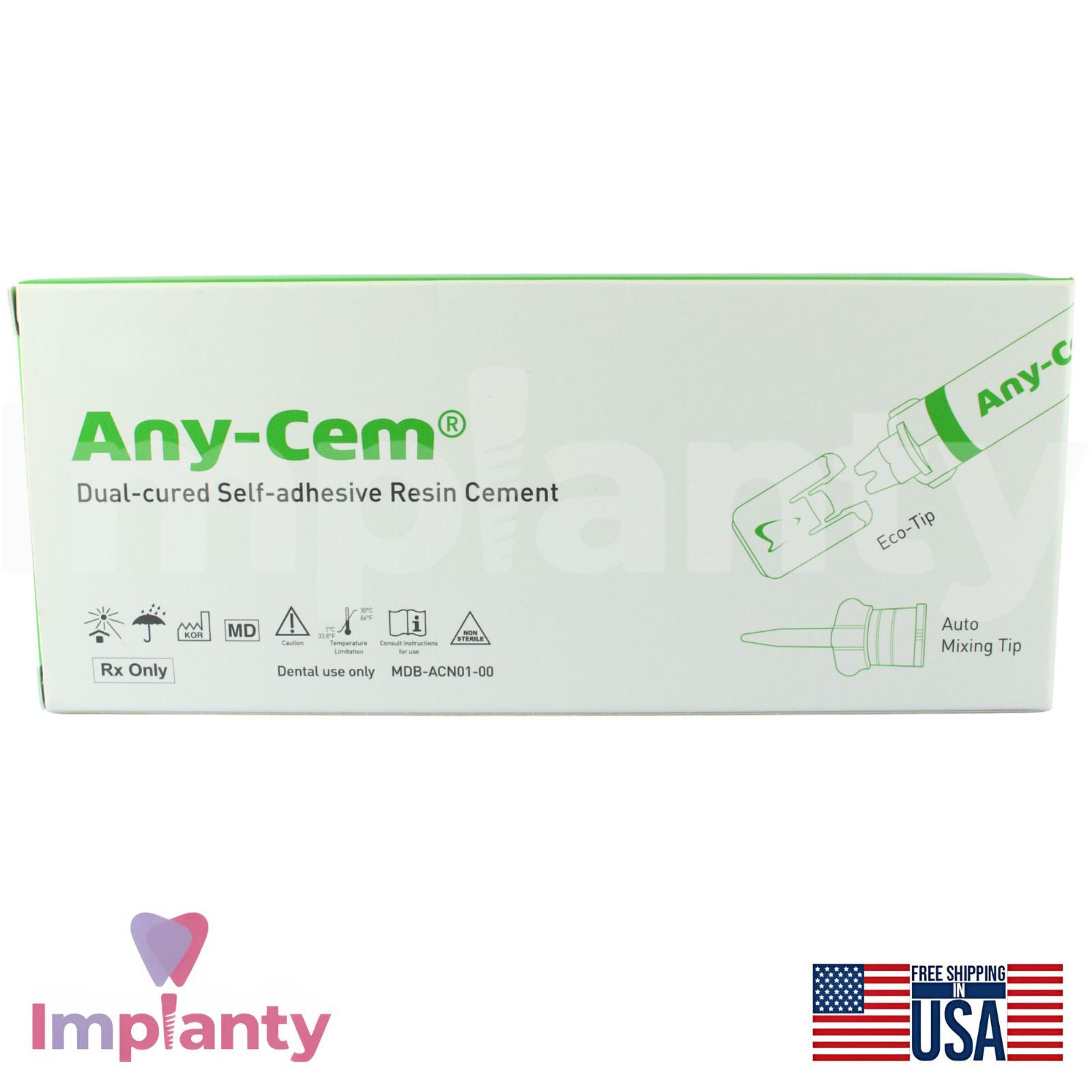 Any-Cem Dental Self Adhesive Tube 6g Permanent Restoration Universal Shade