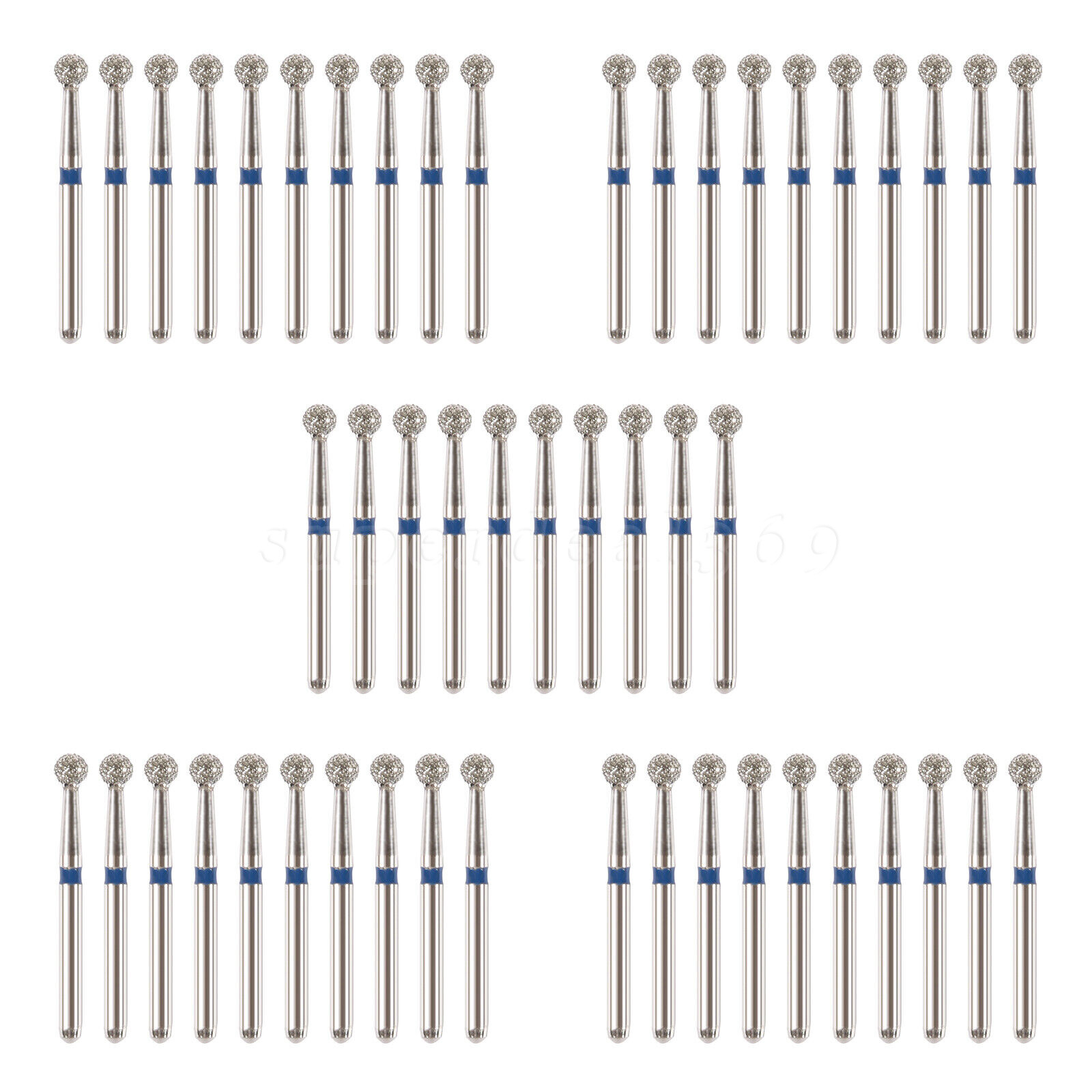 50Pcs Dental Diamond Ball Round Burs FG 1.6mm for High Speed Handpiece BR-30 SA