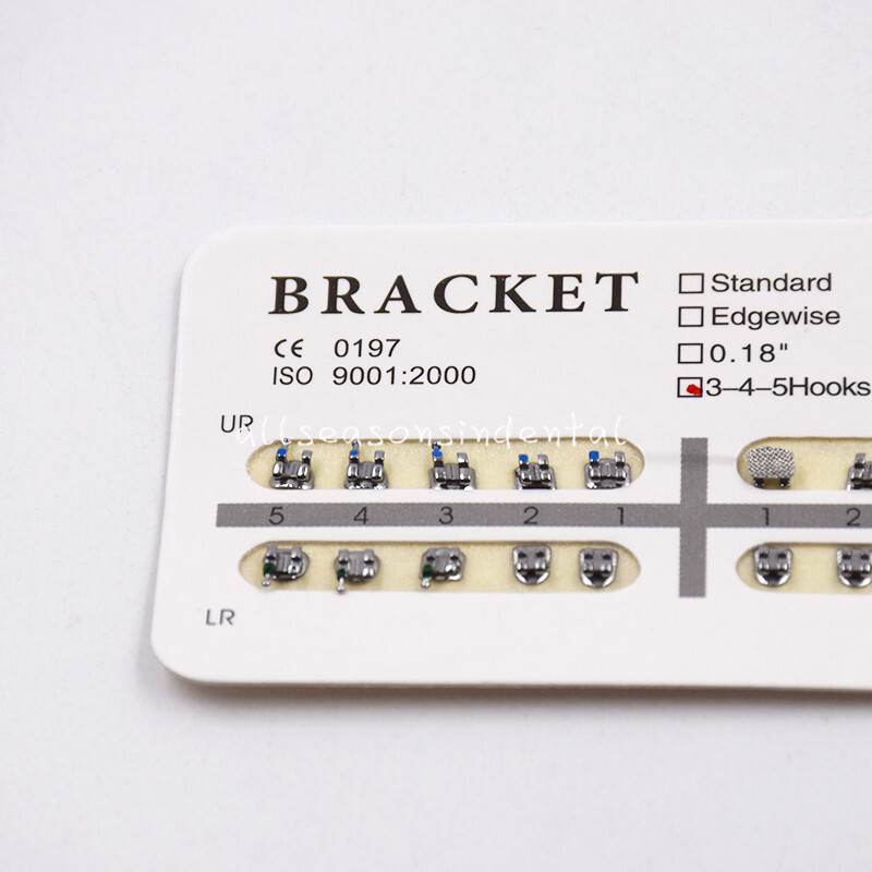 1 Bag Dental Orthodontic Metal Brackets Braces Mini Slot.018/022 No/3 /345 Hooks