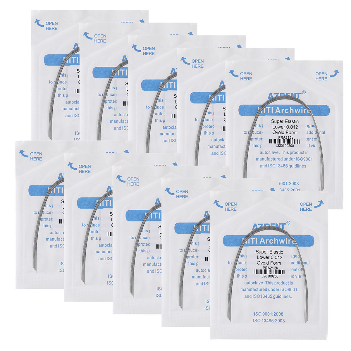 AZDENT Dental Ortho Brackets MBT Roth/Buccal Tubes 1st 2nd Molar/Niti Arch Wires