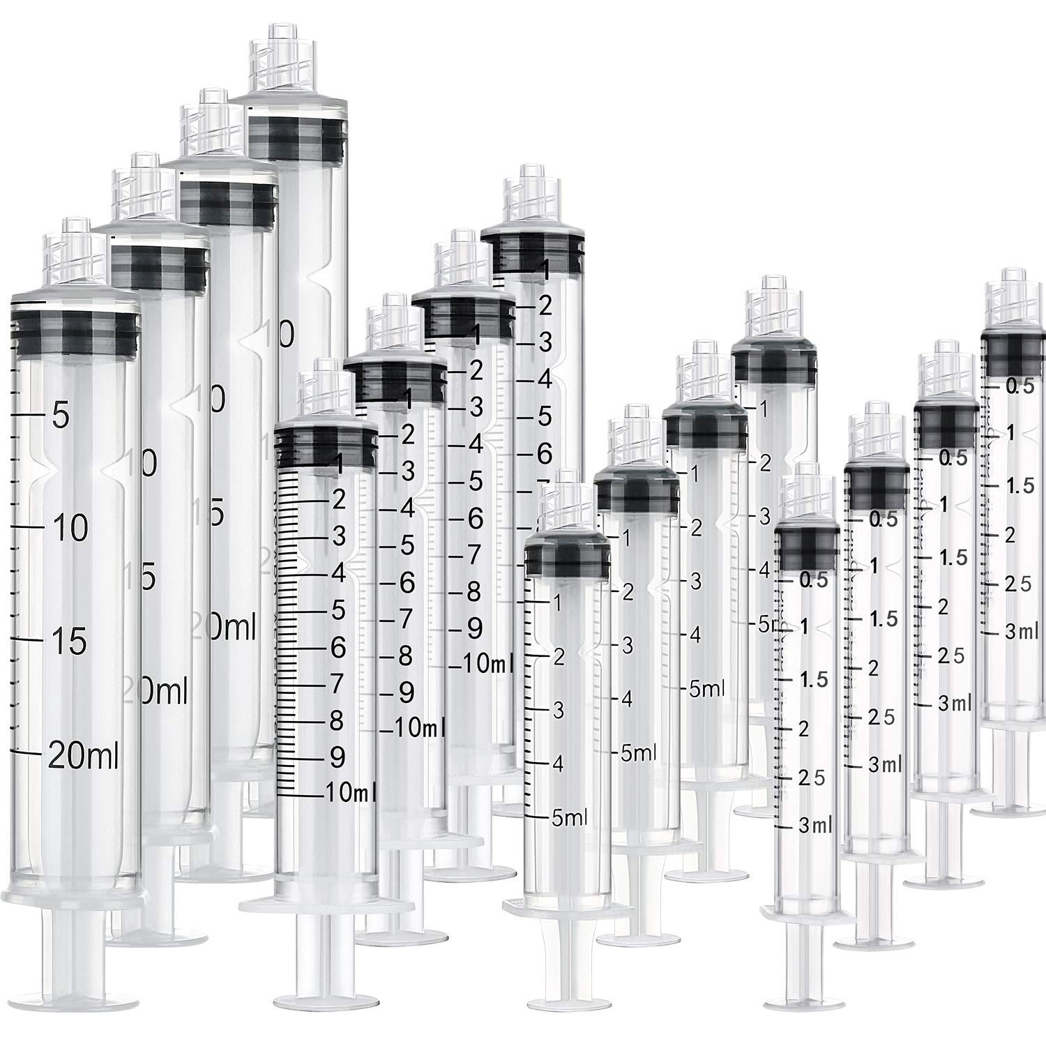 20 Pack Syringe without Needle, Plastic Curved Syringes for Epoxy Resin, Craft,