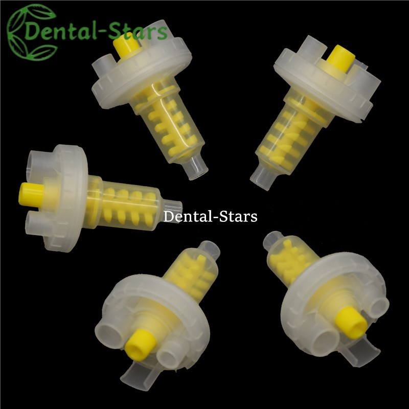 50/1000Pcs Dental Dynamic Mixing Tips for Impression Material Yellow Tips 5:1
