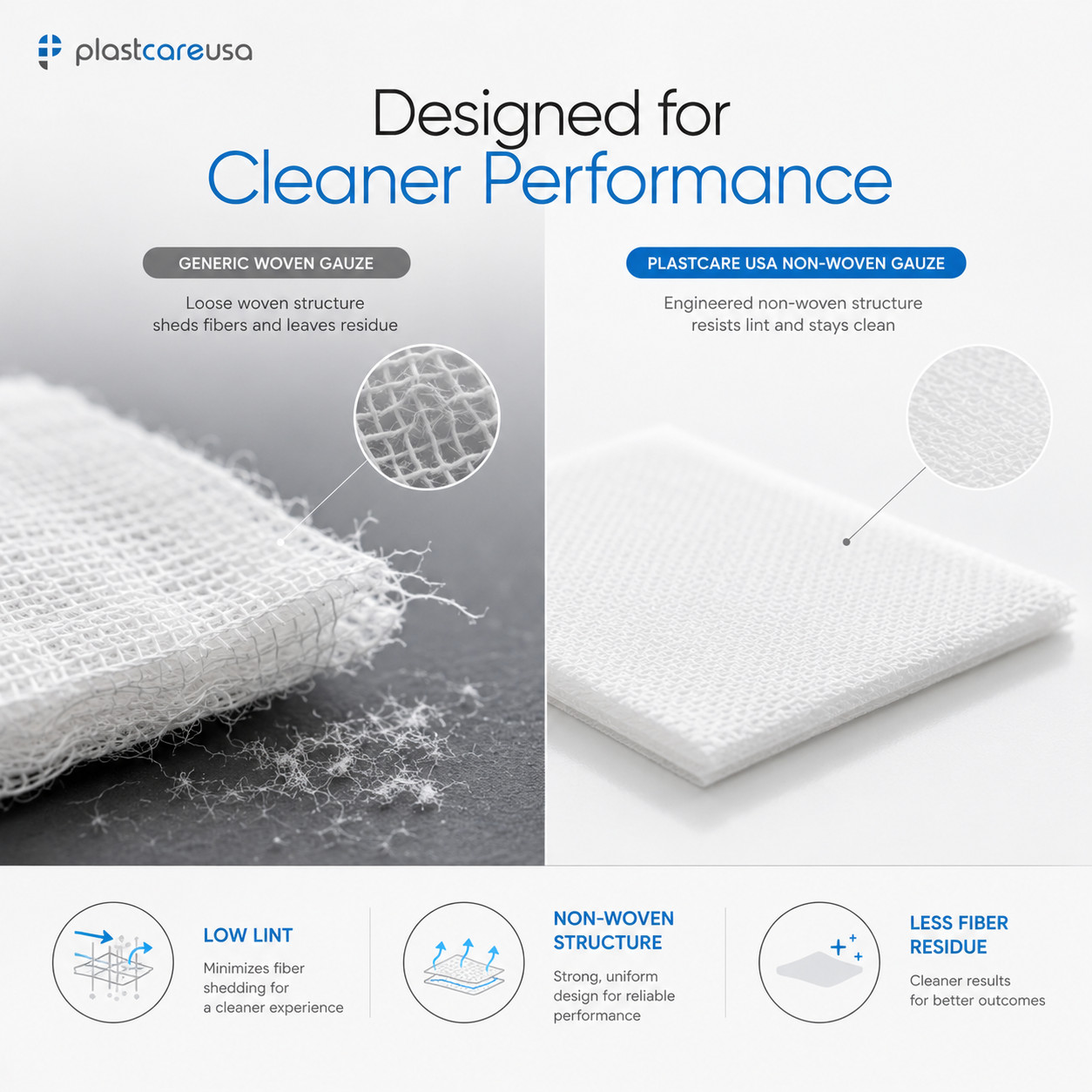 200 Non Sterile Gauze Pads 4 Inch x 4 Inch, Non Woven for Medical Dental 4×4