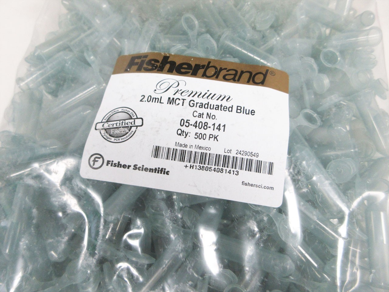 CASE (5000) FISHERBRAND 05-408-141 MICROCENTRIFUGE TUBE 2.0mL CENTRIFUGE MCT