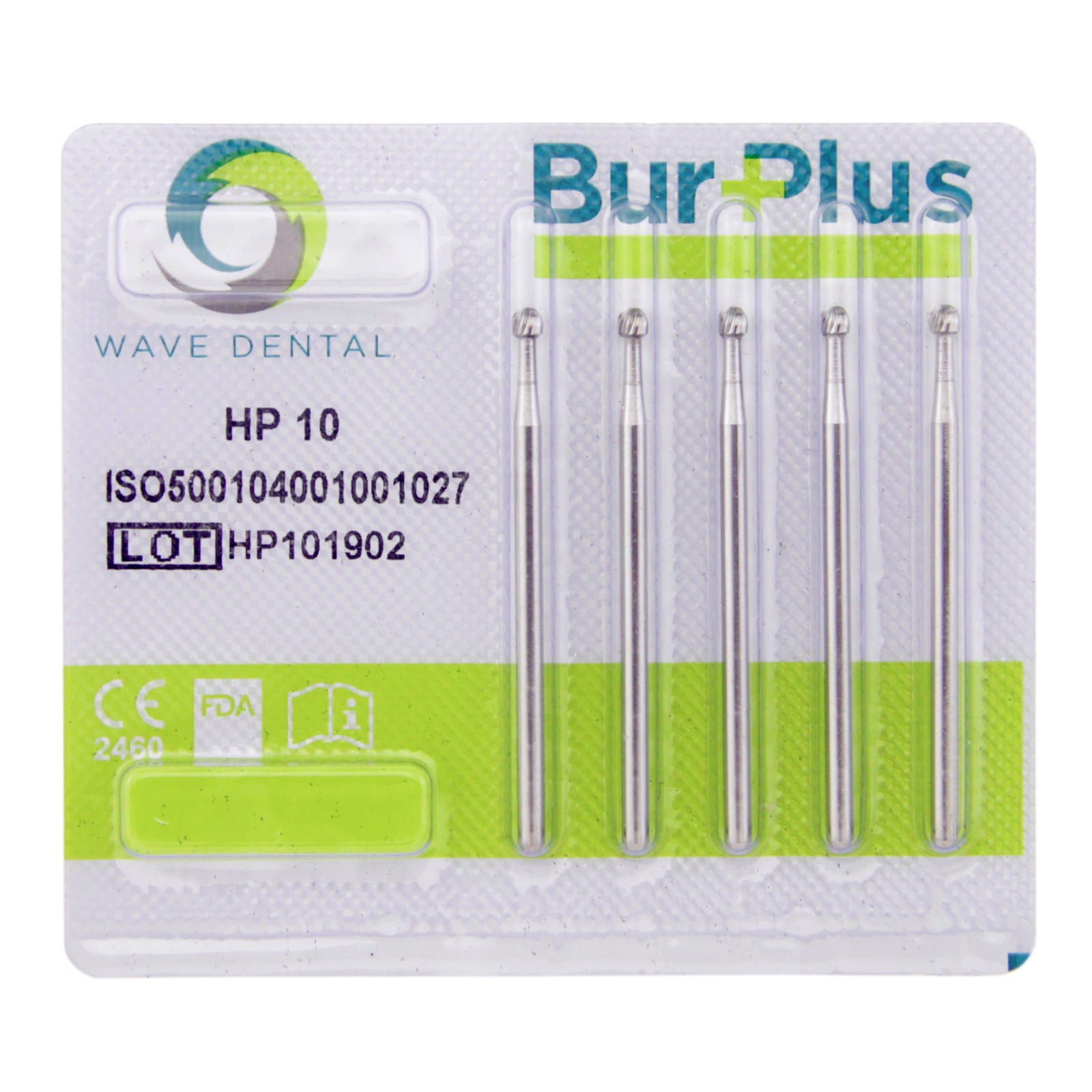 Wave Dental Round Carbide Bur Straight Handpiece Burs 44.5mm HP #1/4 1/2 2 4 6 8
