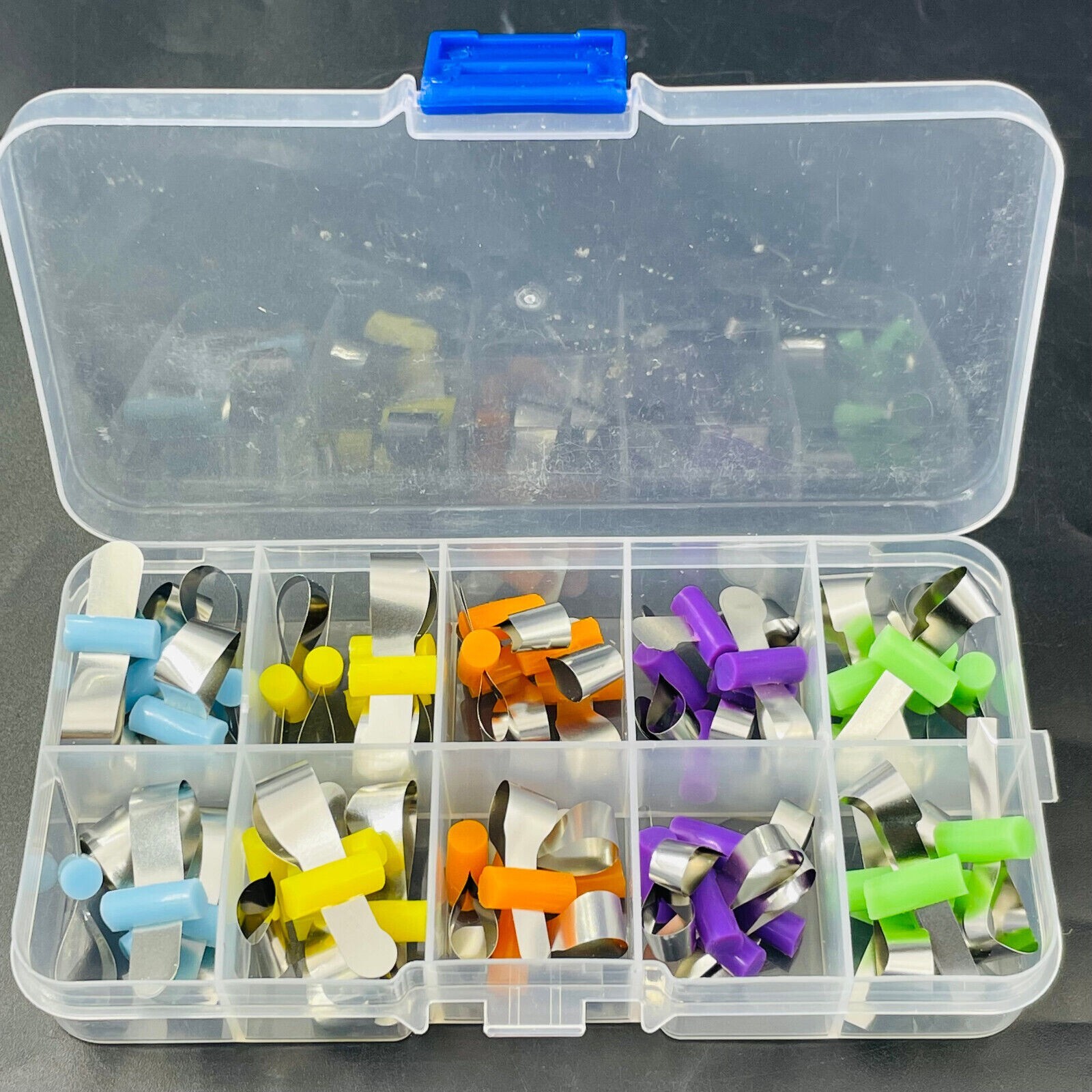 50Pcs/Box Dental Sectional contoured Metal Matrix Bands Retainerless Locker