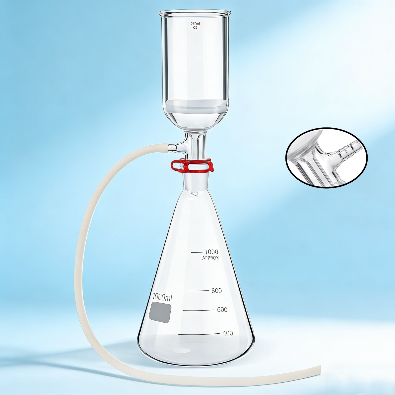 NEW Lab Filtering filter Set Filtration Flask 1000ml Buchner Funnel 250ml