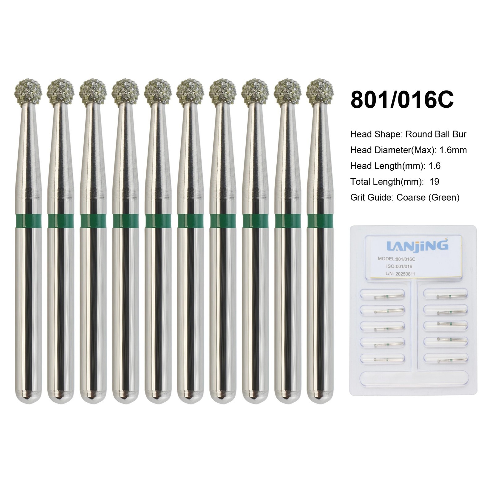 Dental Round Diamond Bur FG Pear Round End Taper Football Egg Barrel High Speed