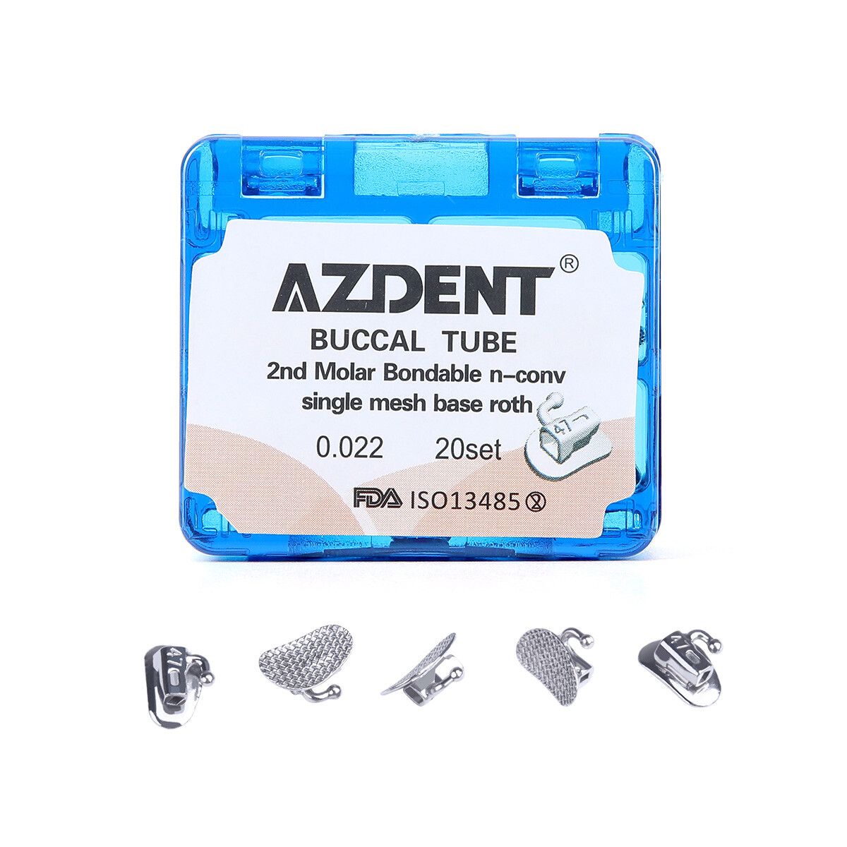 Dental Orthodontic Bondable Buccal Tubes 1st/ 2nd Tubes Roth /MBT 022 AZDENT