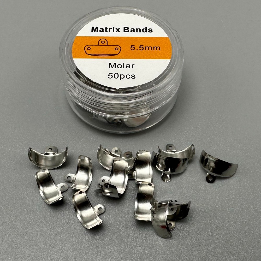 Dental Nickel Titanium Clamping Ring Matrix Bands Sectional Contoured Matrix