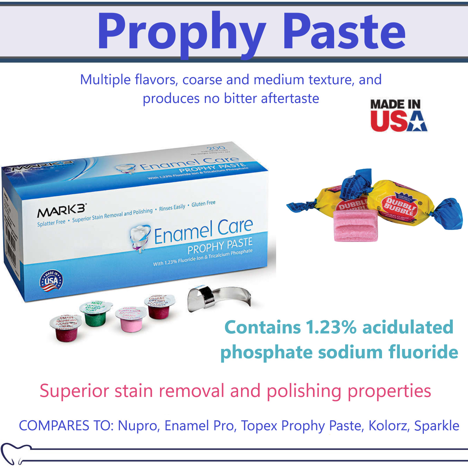 Prophy Paste Dental Prophylaxis Coarse Medium Fine Extra X-Coars up to 1000 cups