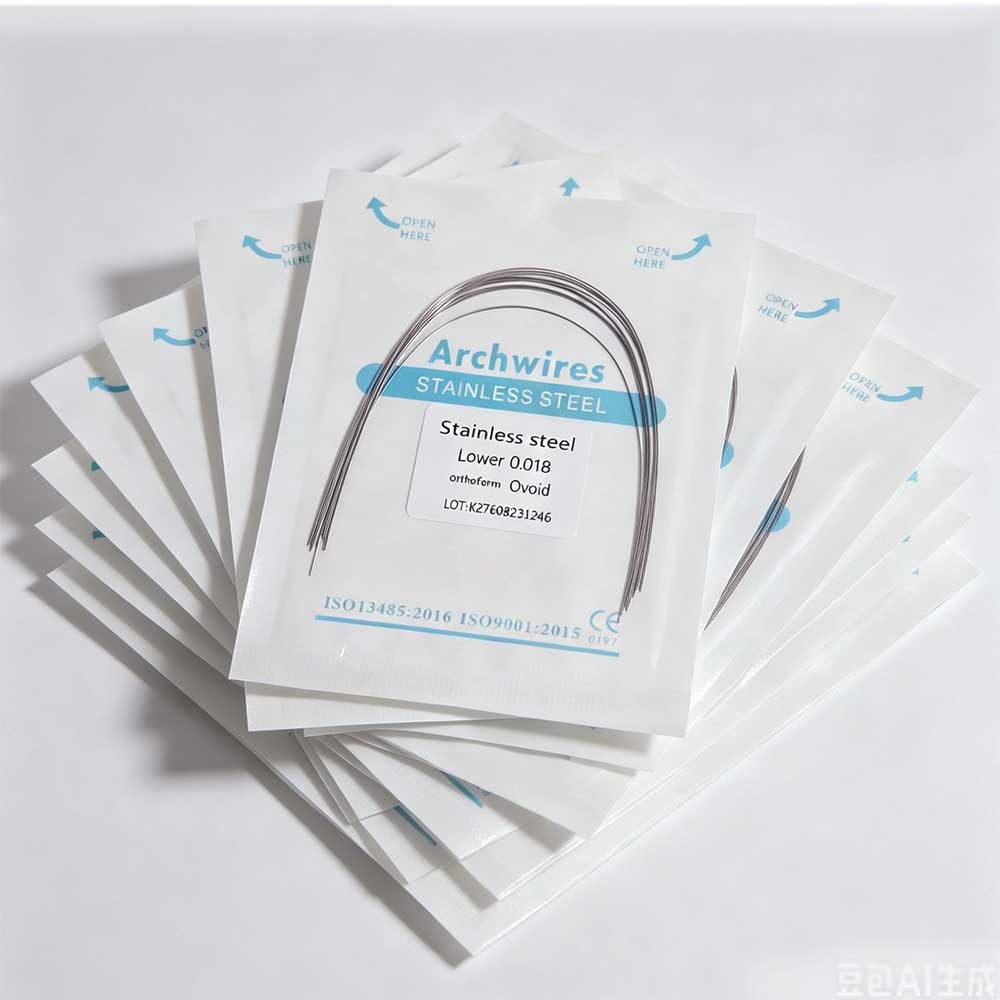 10pcs/pack Dental Orthodontic Stainless Steel Round Arch Wire Ovoid Form