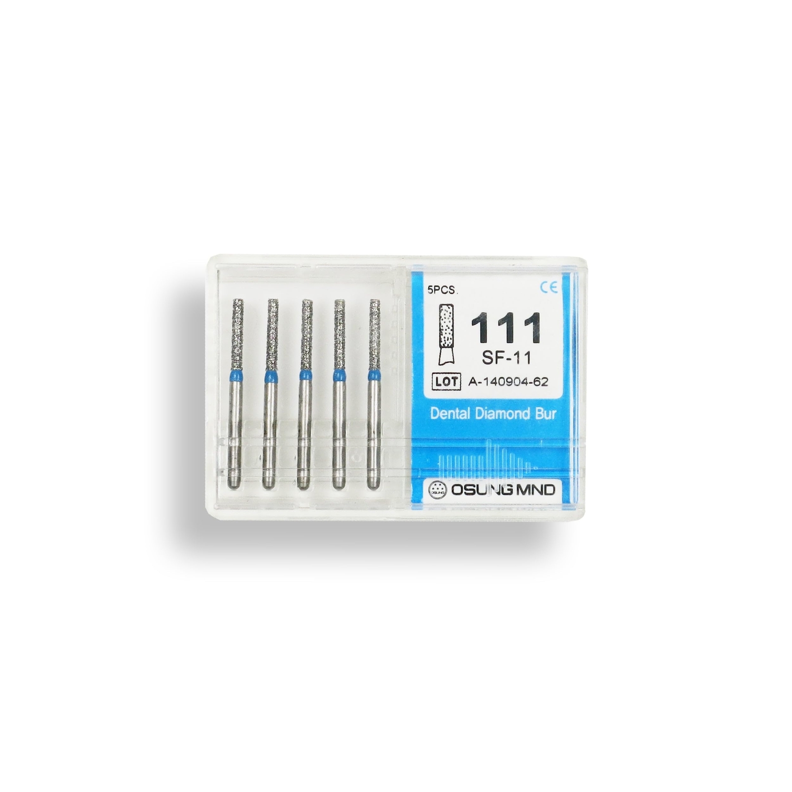 Cylindrical 1.2 mm Dia. Medium Grit Diamond Dental Bur 25 Pcs. 107.12M1