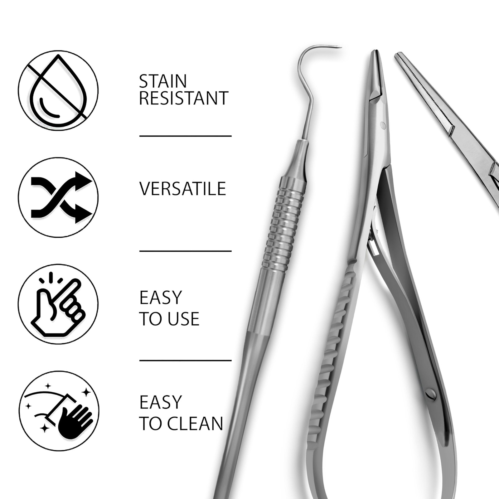 Dental Orthodontic Braces Removal and Color Changing Kit, 3 Pieces Silver