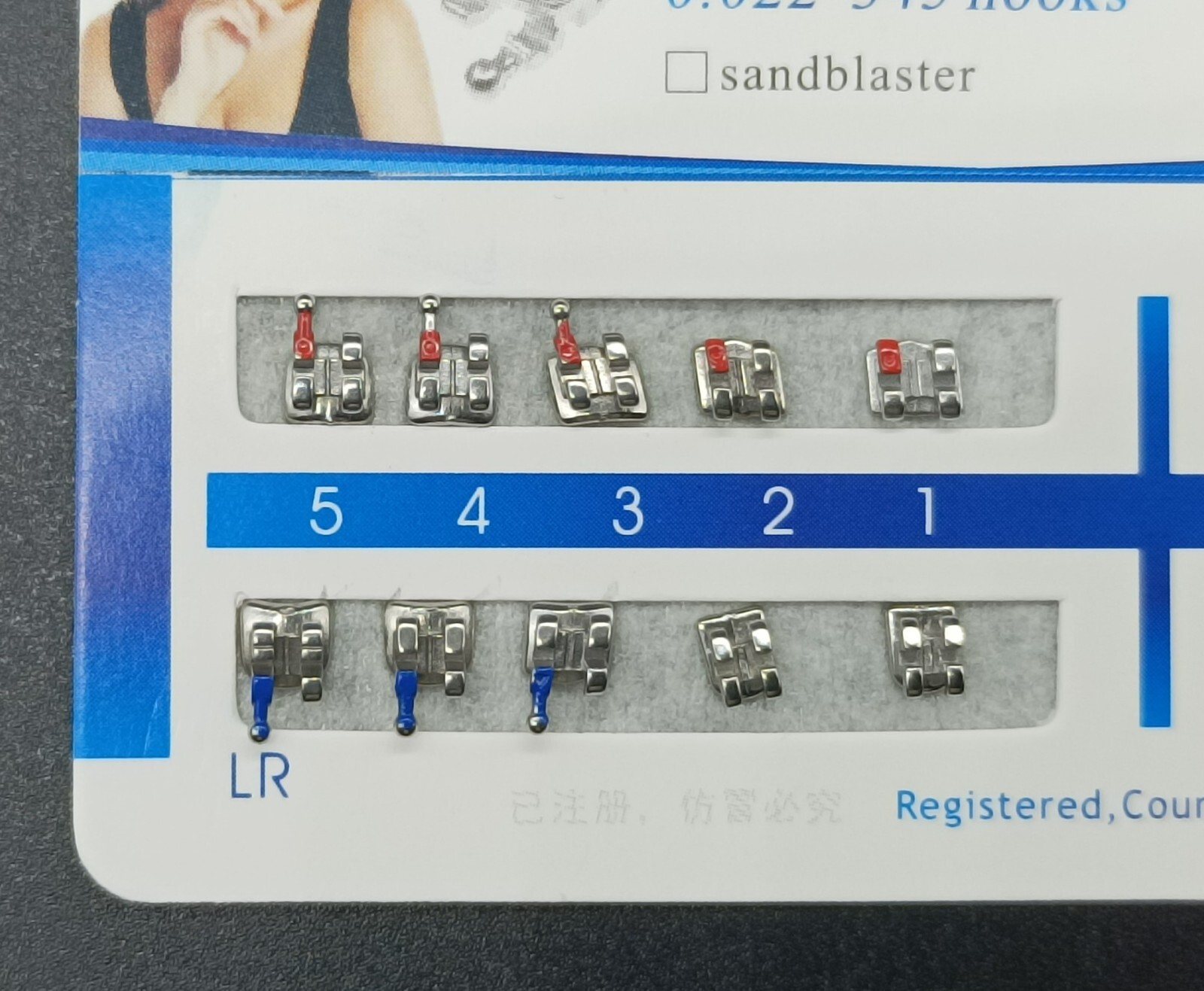 50Set Dental Orthodontic MIM Monoblock Brackets Mini Roth/MBT 022 Slot 345 hooks