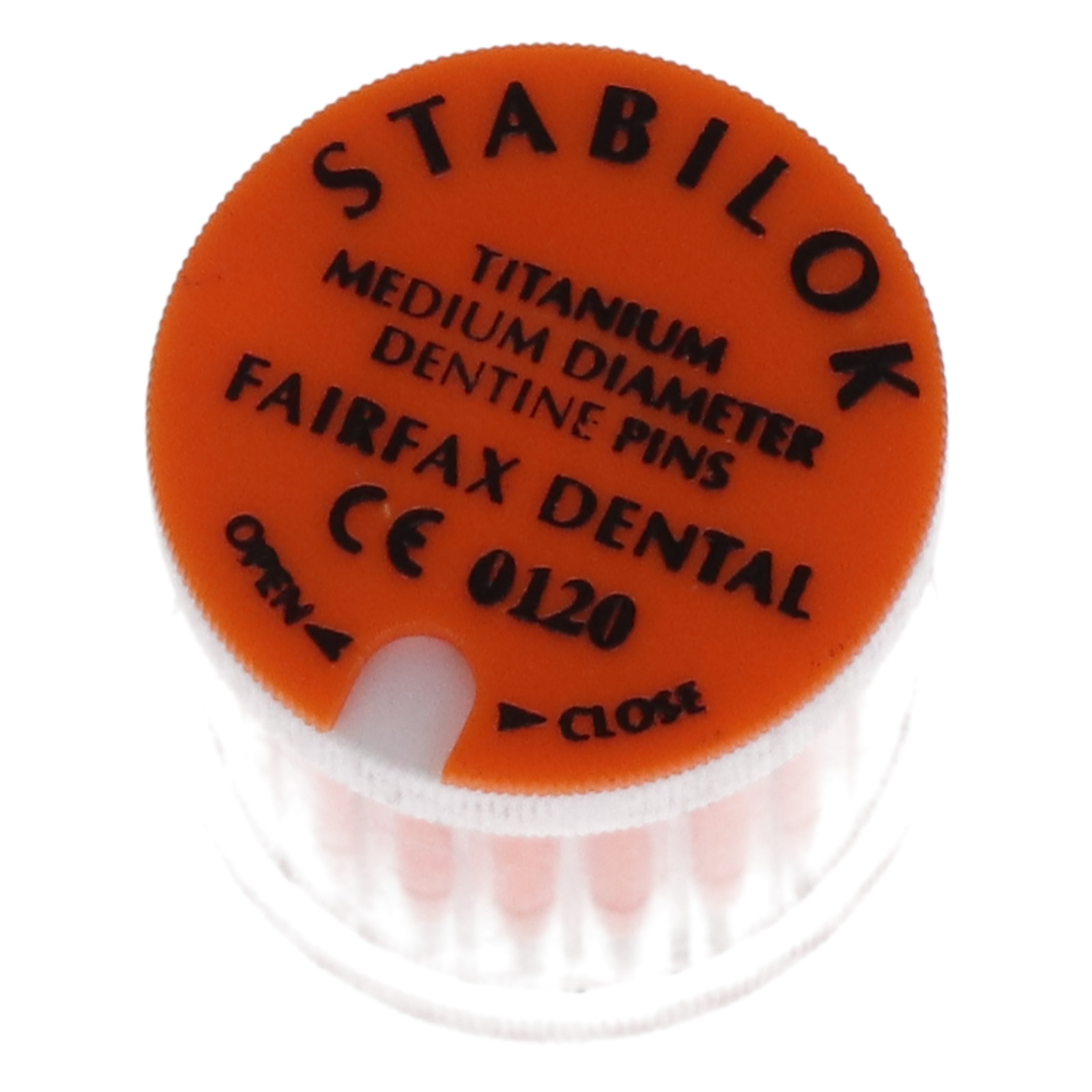 Fairfax Dental 50048 Stabilok Titanium Pins .027″ Standard Kit Orange 20/Pk