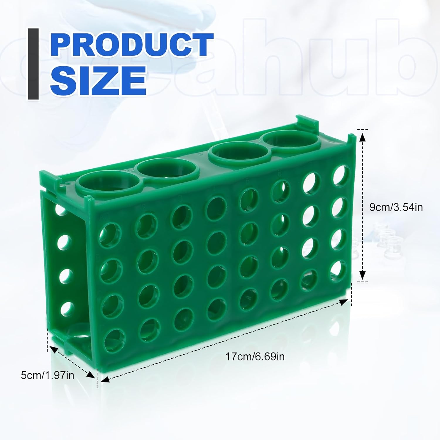 5 Pcs Test Tube Holder Lab Stand Rack 4 Way Plastic Lab Tube Racks Colorful US