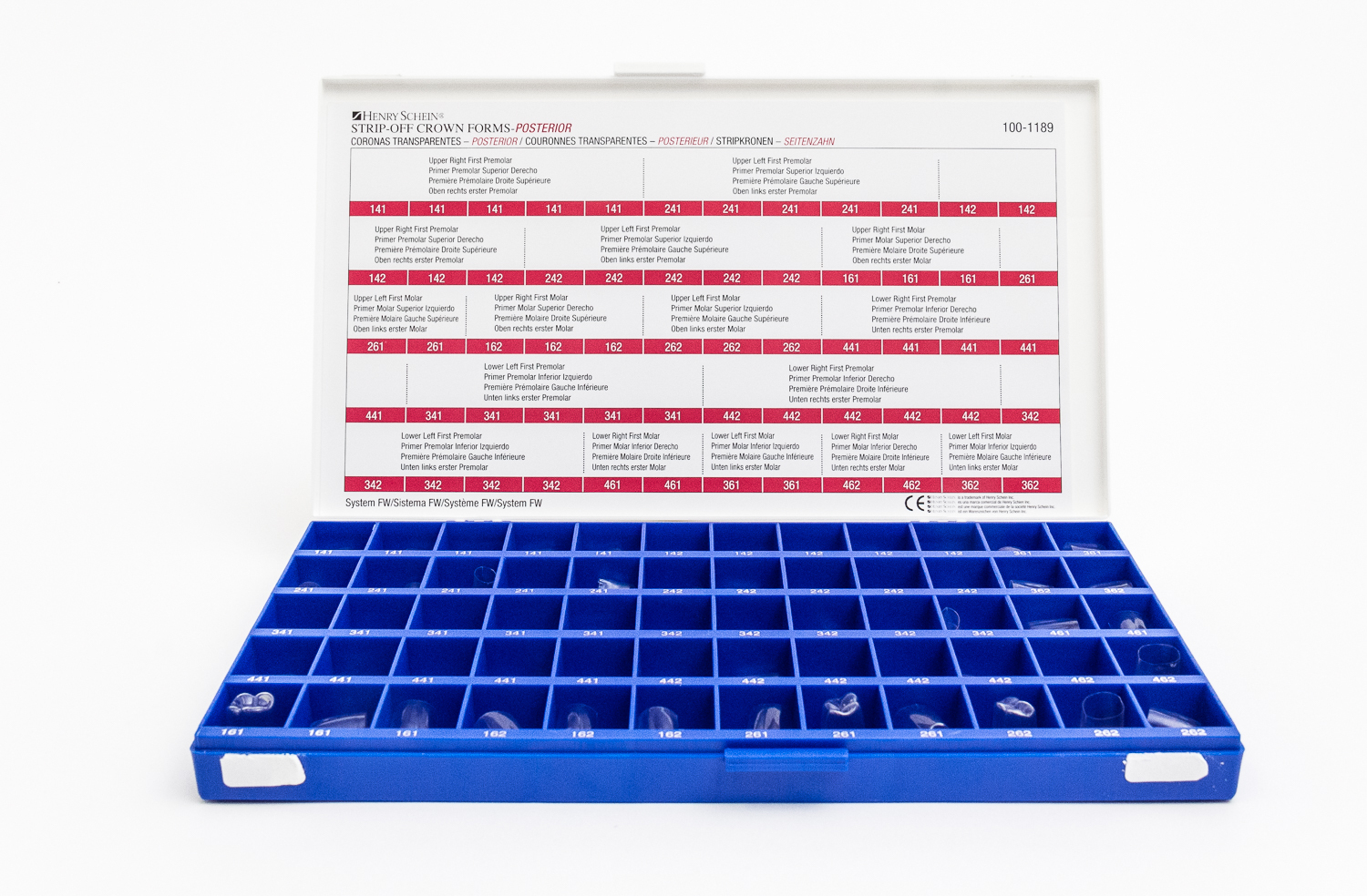 DENTAL TRANSPARENT STRIP OFF CROWNS F POSTERIOR 60PC ADULT KIT DENTAL EMPORIUM
