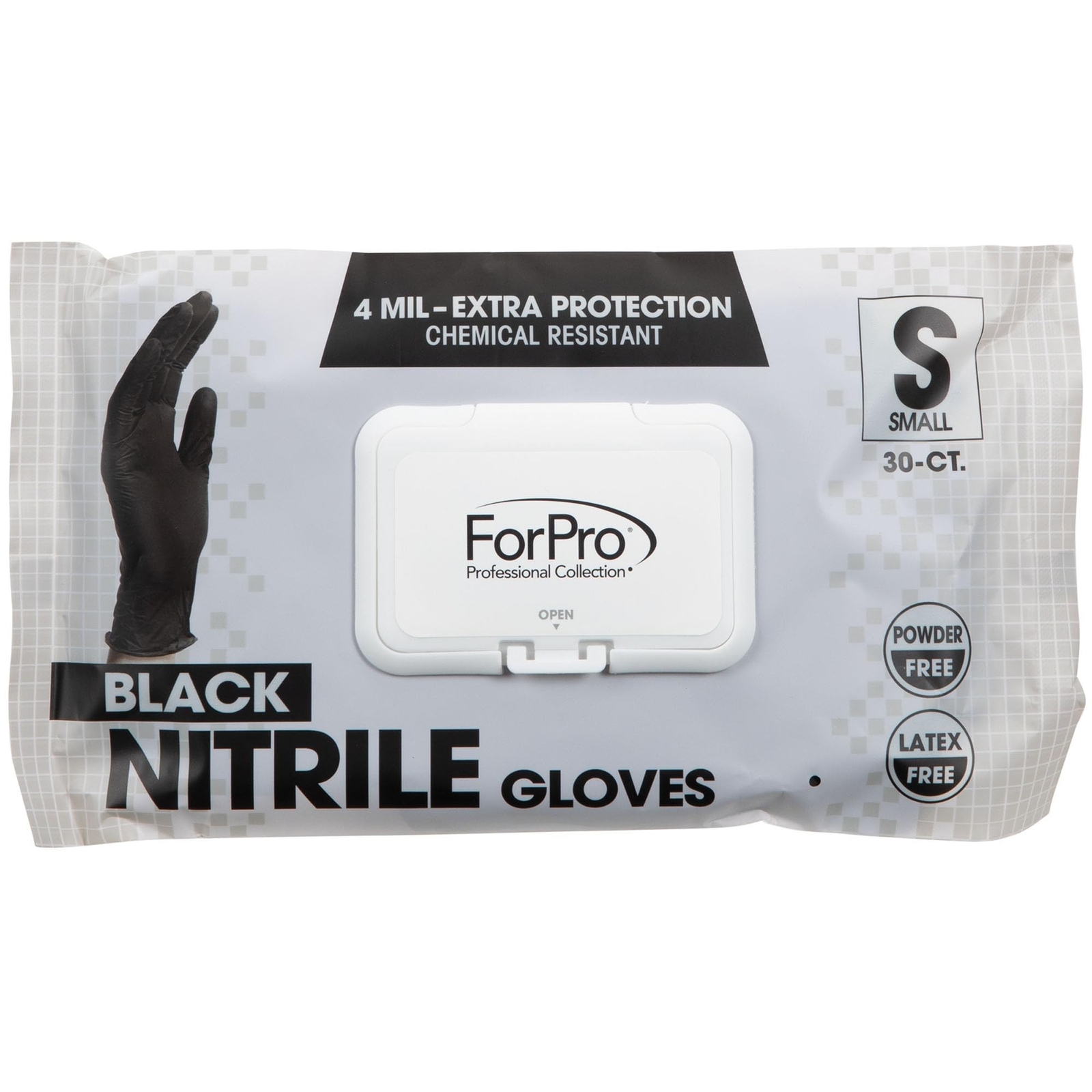 ForPro Professional Collection Unisex Adult Black Color Nitrile
