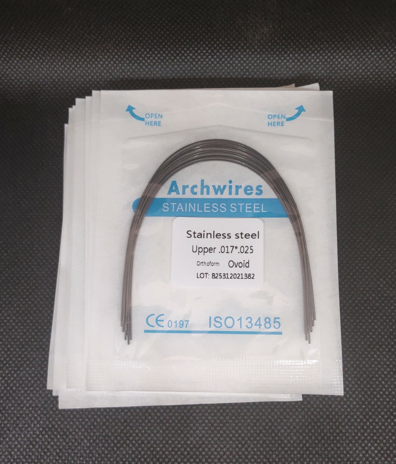 10 Packs Dental Orthodontic Stainless Steel Arch Wires Rectangular Ovoid/Natural