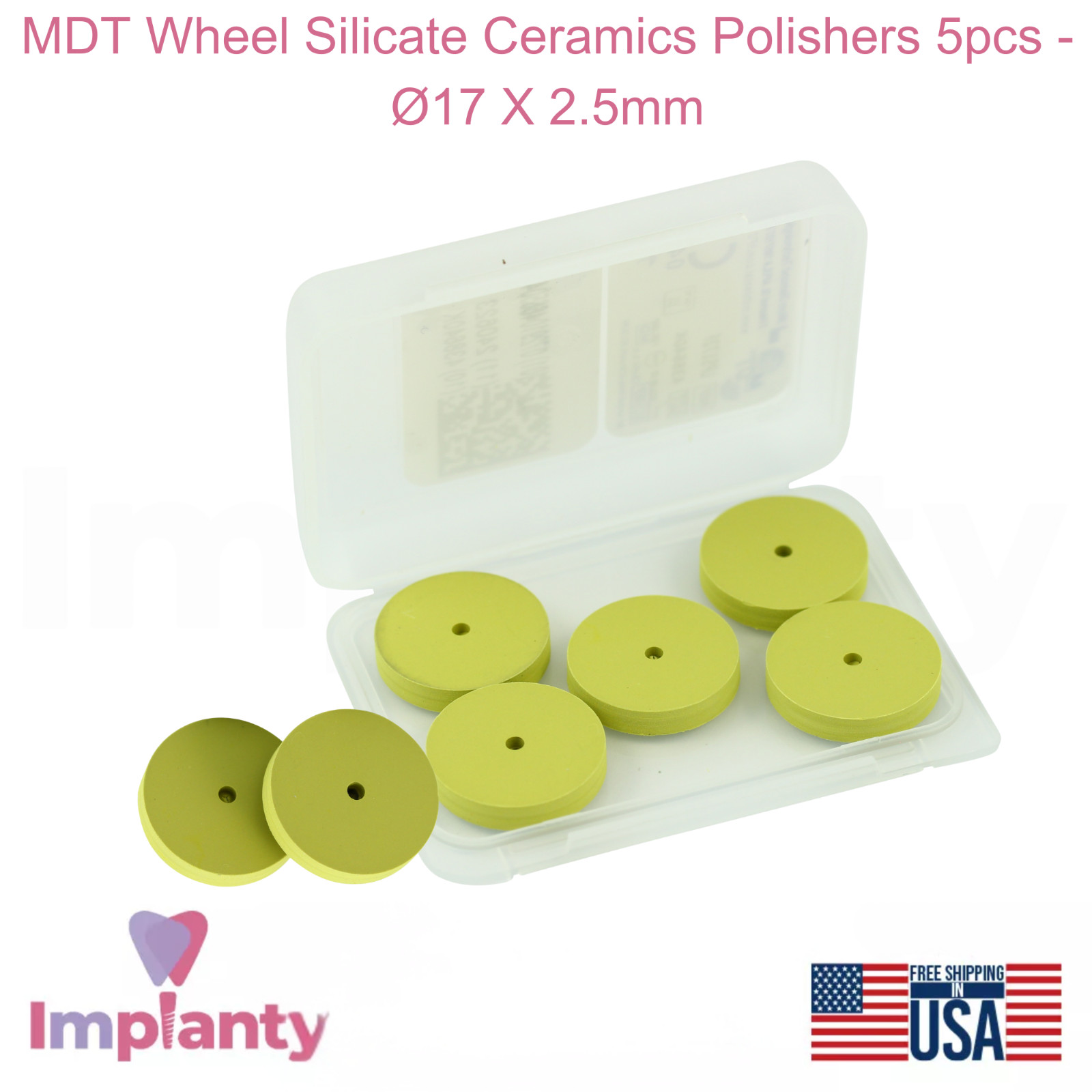 MDT Wheel Silicate Ceramics Polishers 5pcs Ø17×2.5mm Fine & Medium Grit Type