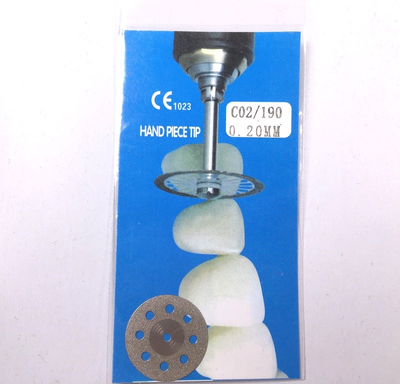 5Pcs Dental Diamond Disc Wheel Porcelain Teeth Cutting Polishing Discs 190*0.2mm