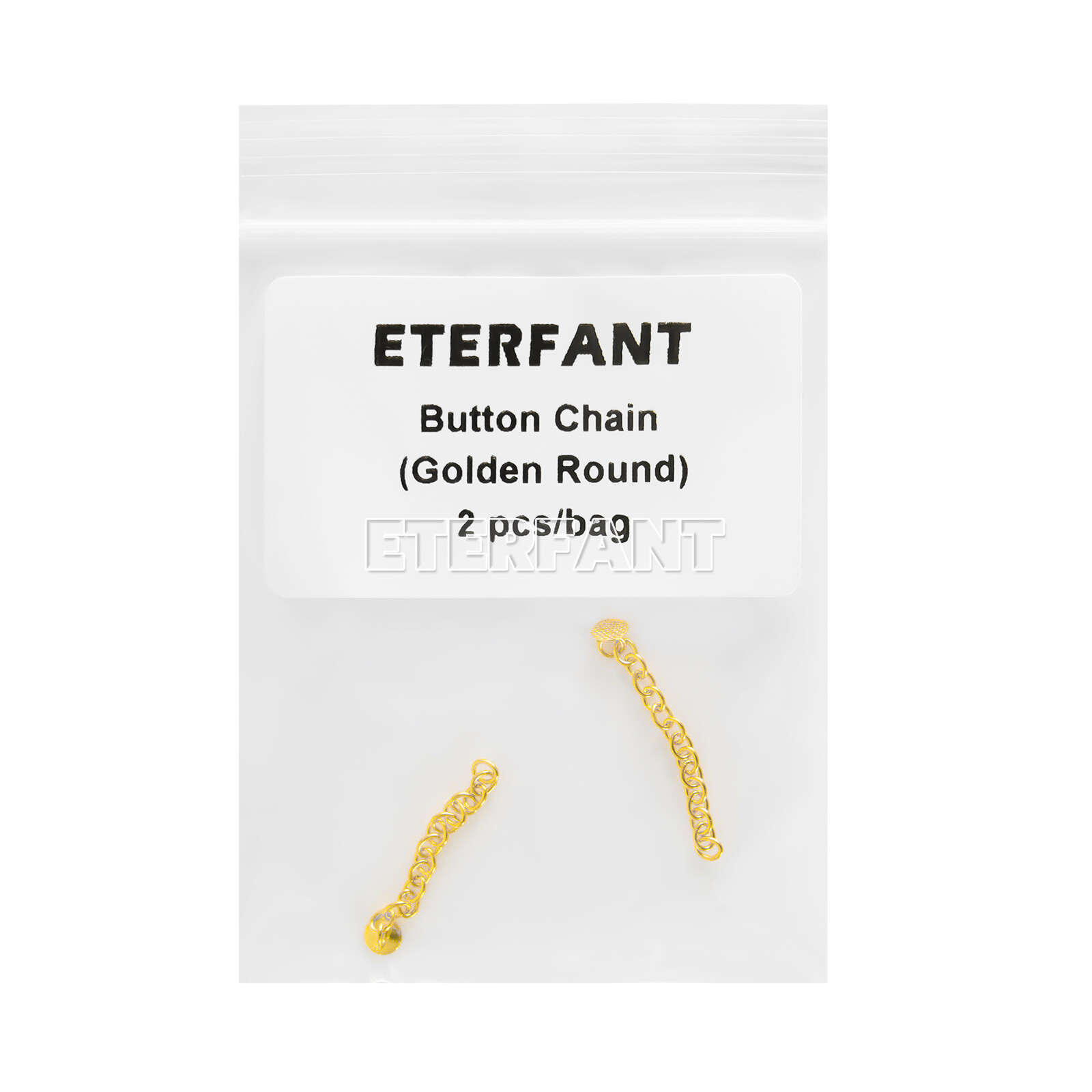 ETERFANT Dental Ortho Lingual Button Traiction Chains Round Plated Silver/Gold