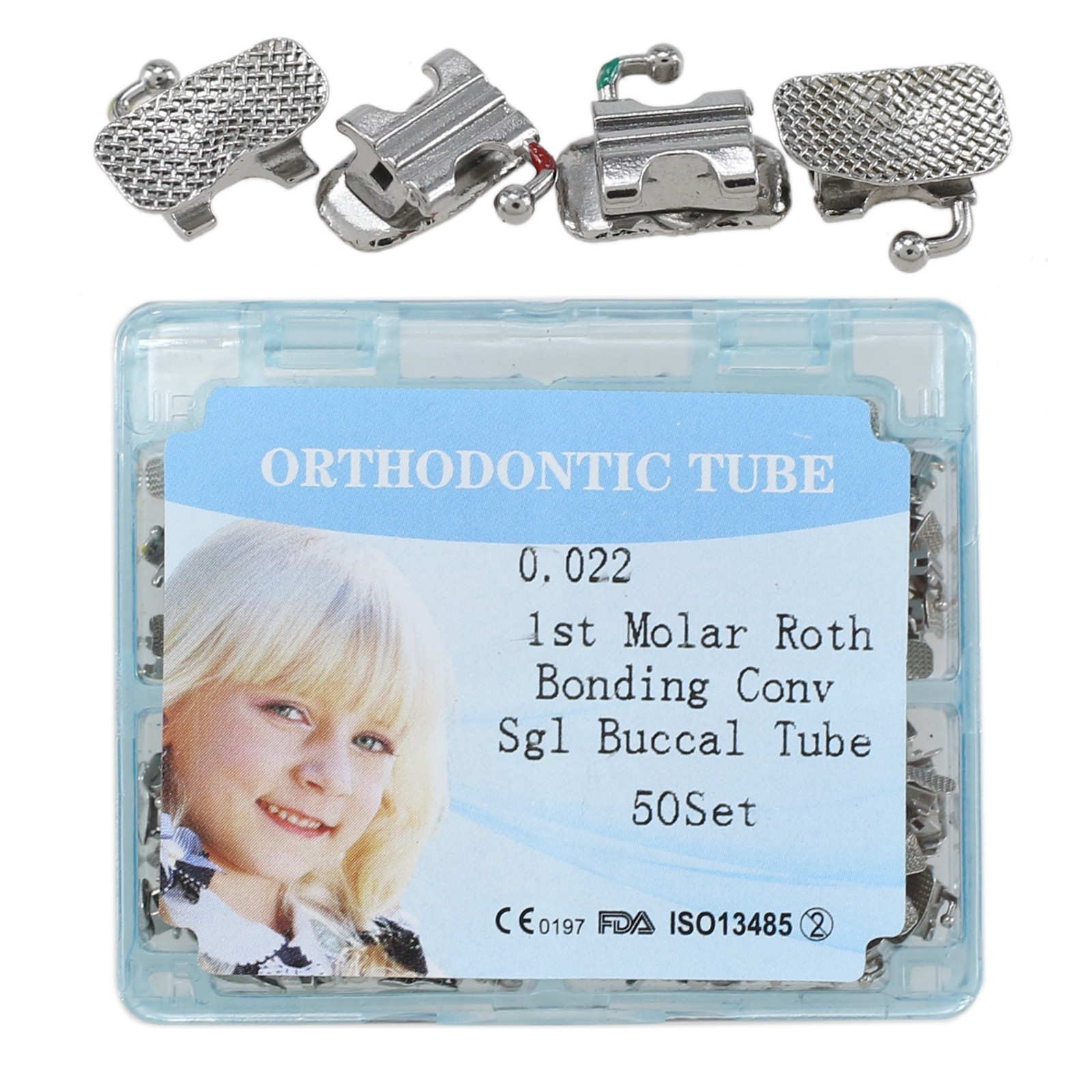 USA Dental Orthodontic Buccal Tubes MBT Roth 022 1st 2nd Molar Bondable Single