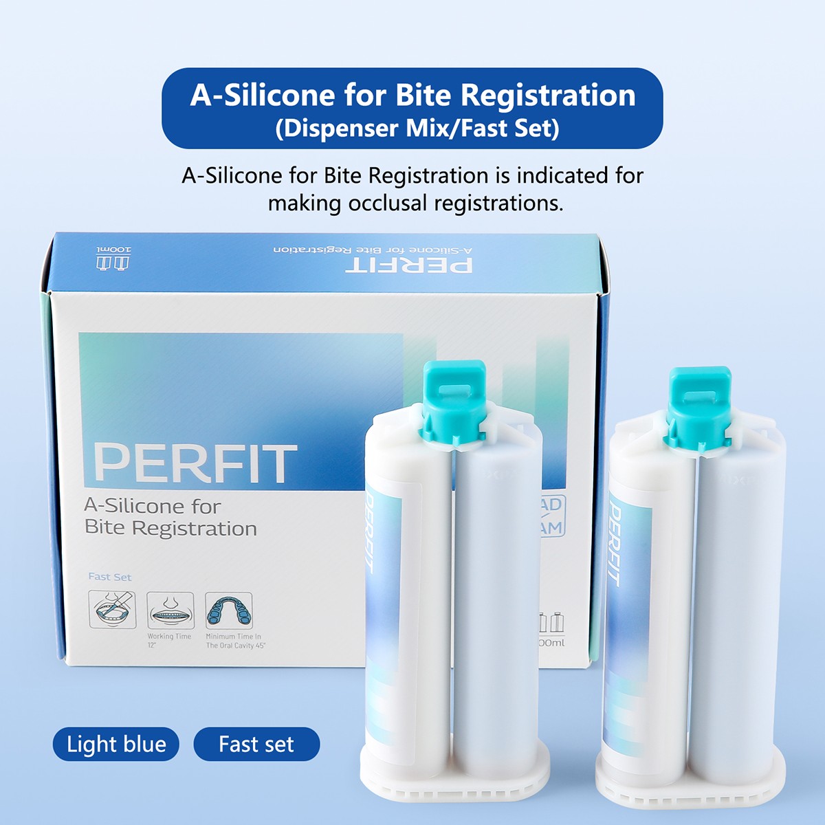 Silicone dental A para el material de registro mordedura Mezcla/Conjunto rápido