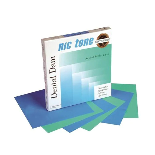 MDC NIC TONE Natural Rubber Latex Dental Dam – Medium 5″ x 5″ 52 Sheets/box