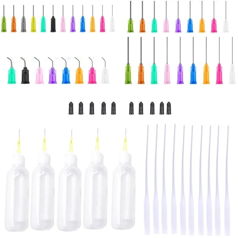 6 Pack Needle Tip Squeeze Bottle 50mL,Precision Gun Oil Bottle, Needle Oiler &