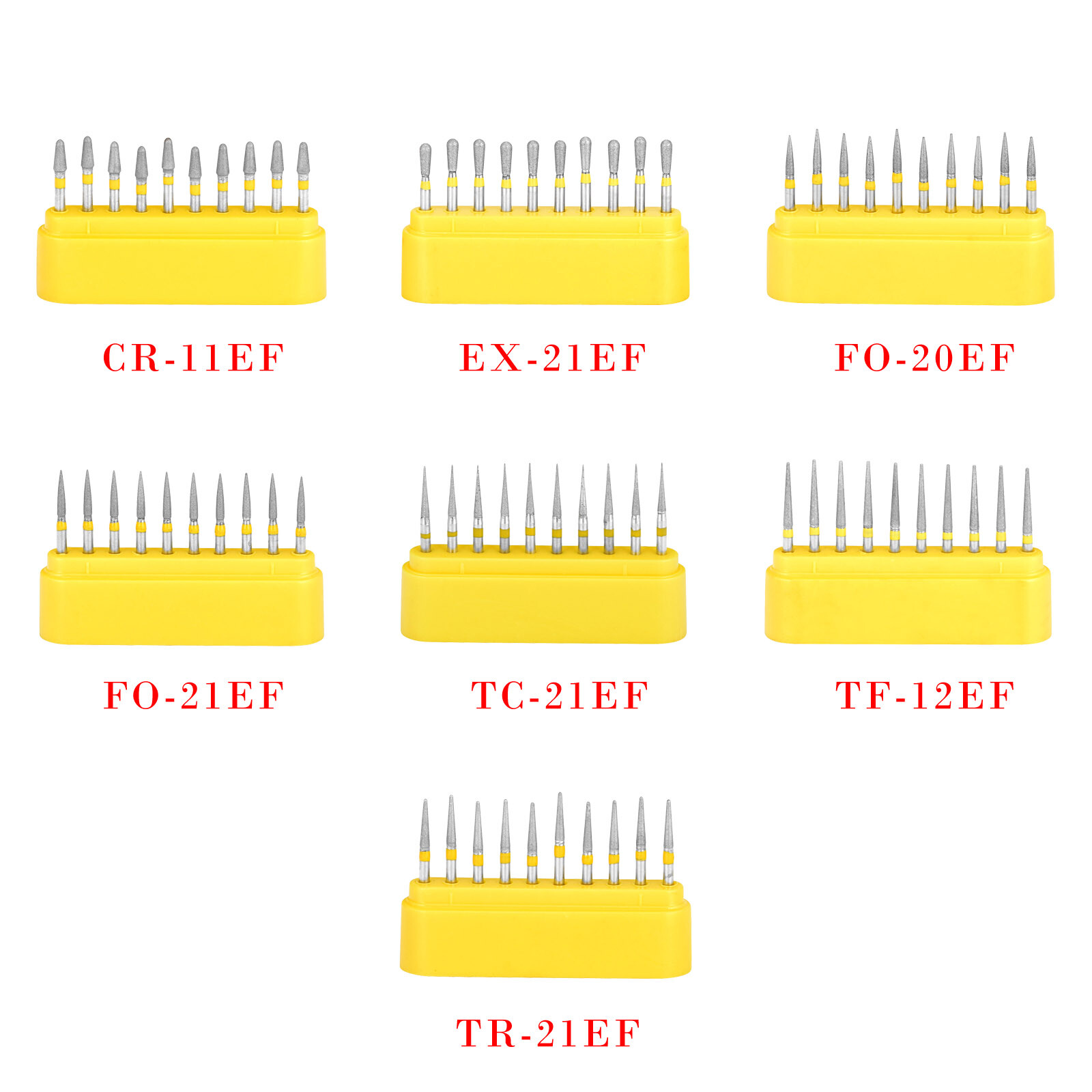 10pcs/Pack Dental Diamond Burs Drill FG Burs for High Speed Contra Angle 1.6mm