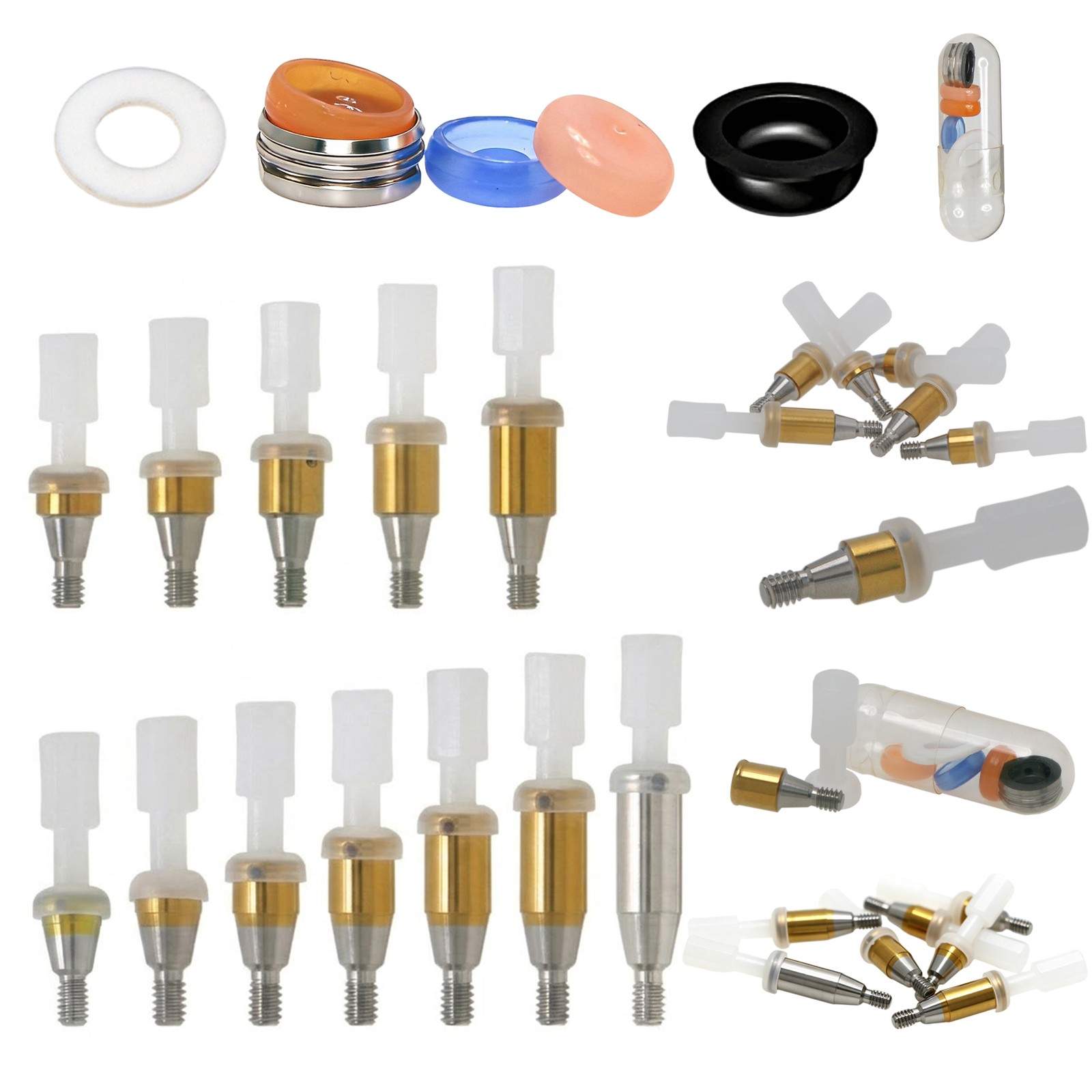US ZEST LOCATOR Overdenture Caps Abutment Ti Hiossen ET Osstem TS Mini/Regular