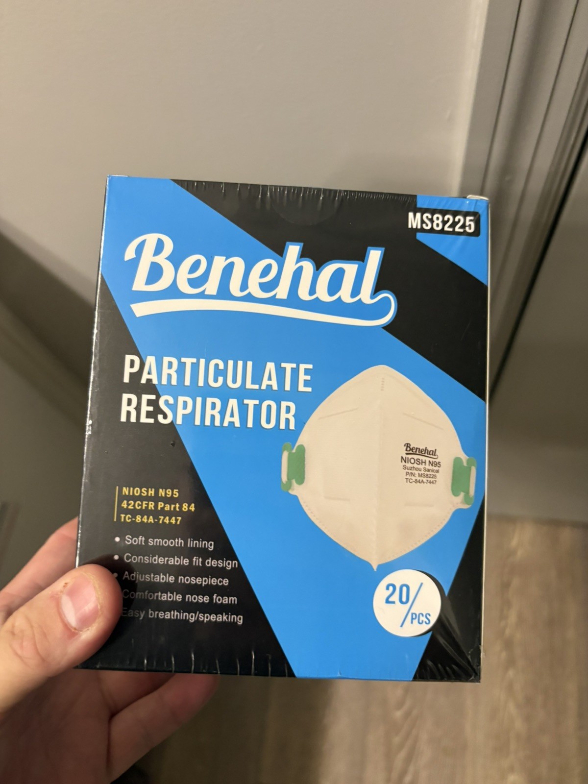 New Benehal NIOSH N95 Particulate Respirator Masks, 20 pack