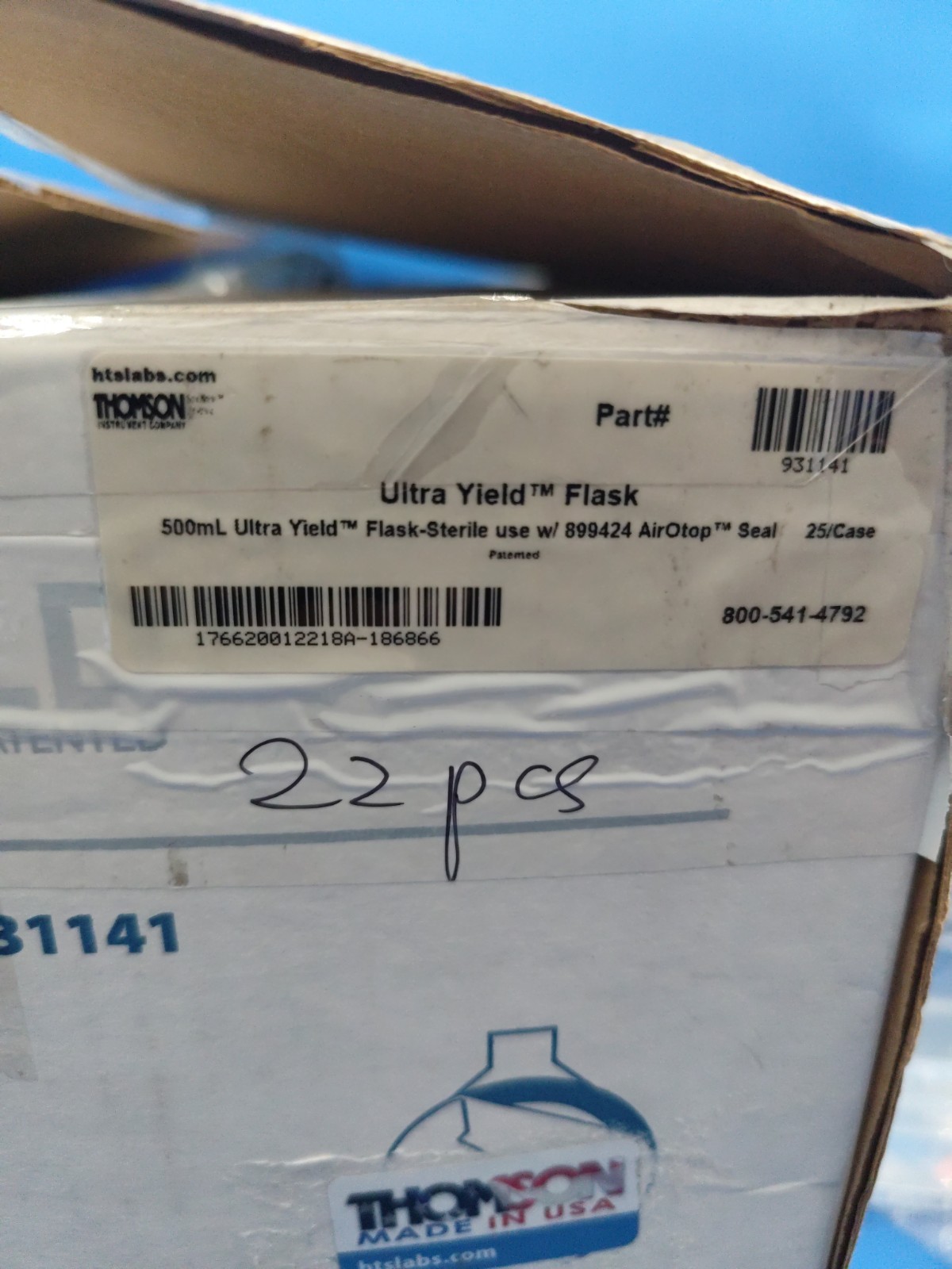 Thomson ultra yield flask 500ml Open Case 22pk # 931141
