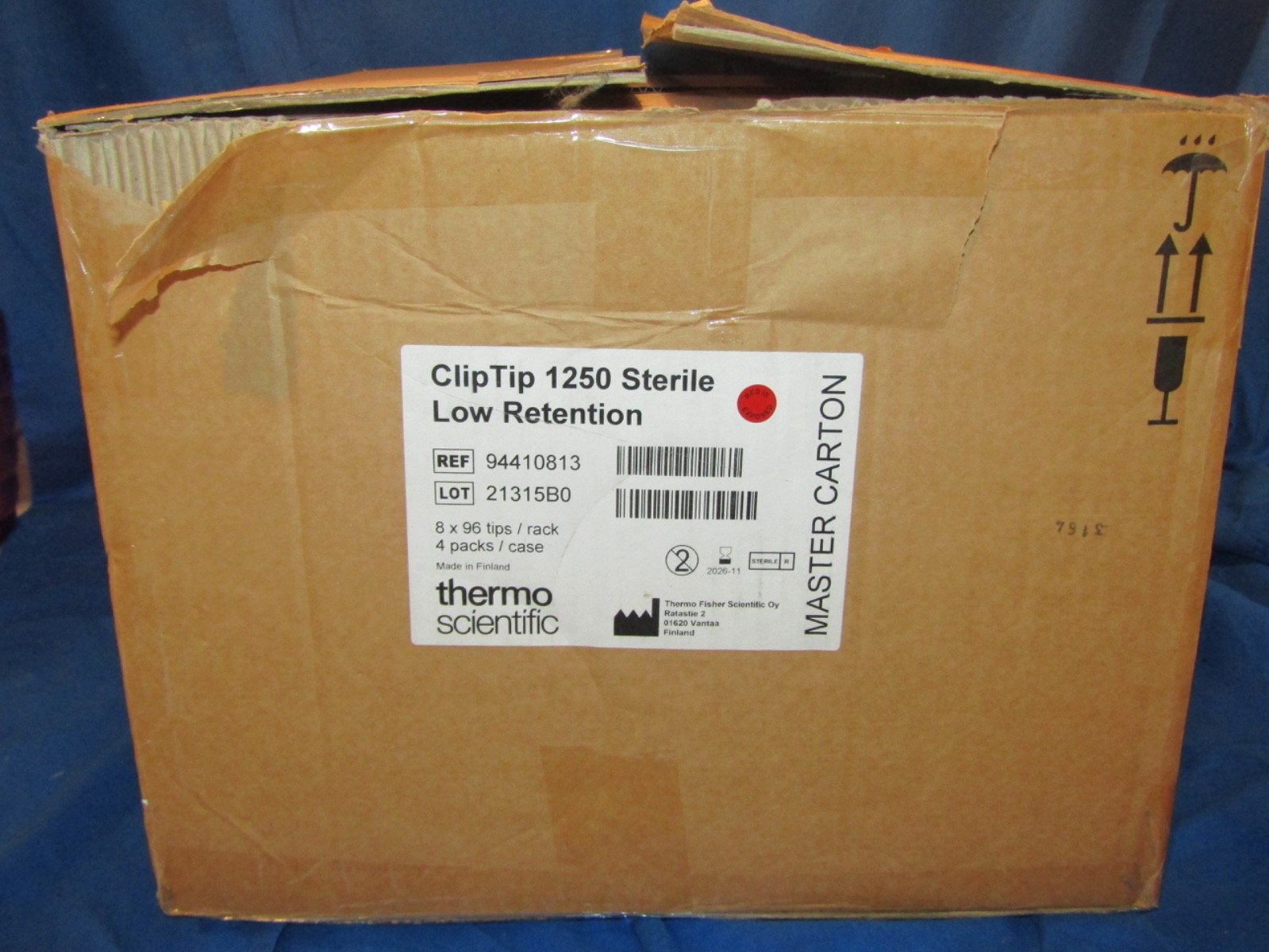Case of Thermo Scientific 94420813 ClipTip 1250 uL Filter Sterile Low Retention