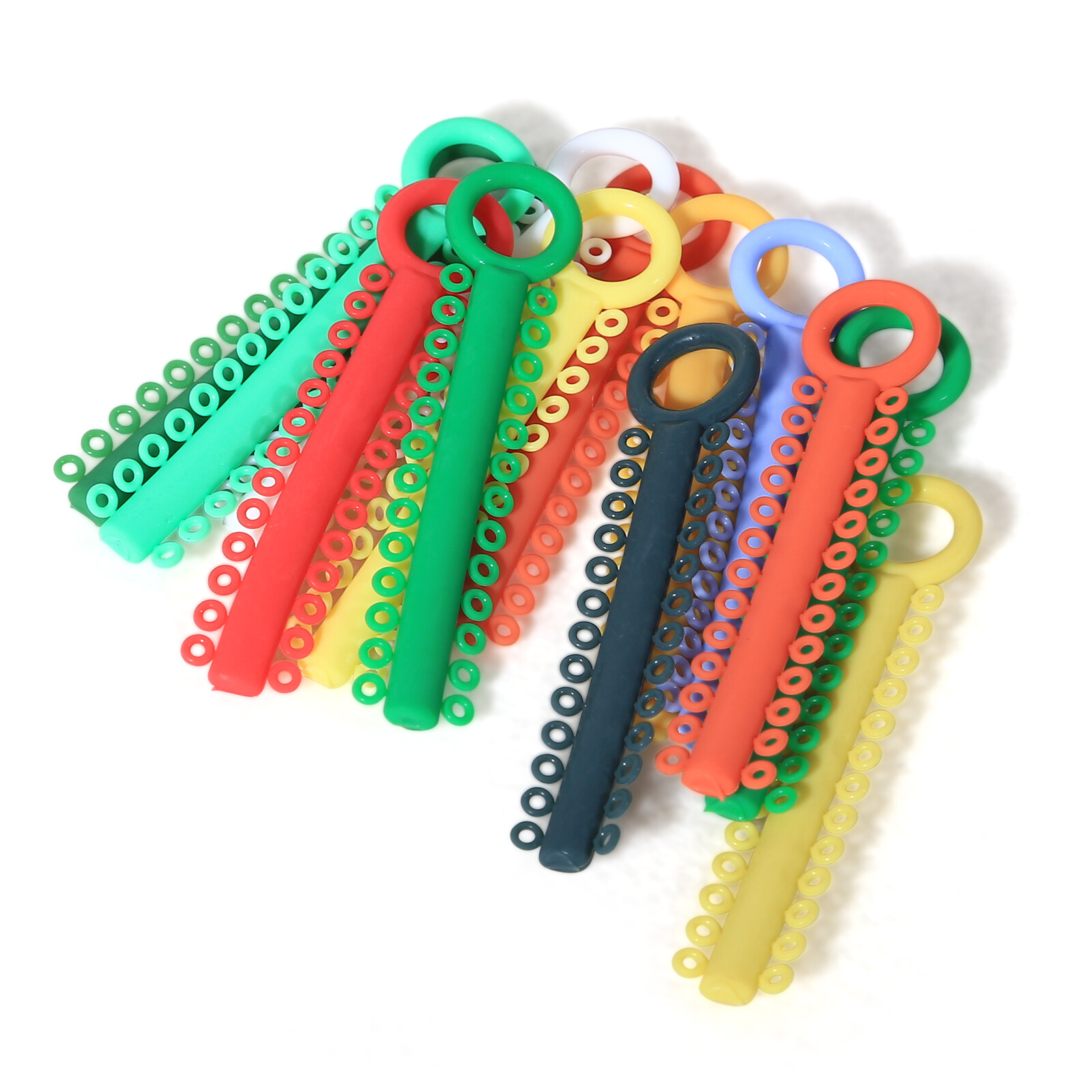1040 Circles Dental Orthodontics Ligature Ties Elastic Multi-colored tie 40 pcs