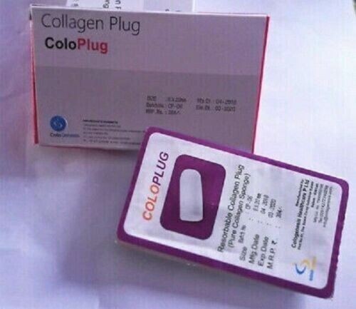 50 Pack of Colo Plug – Resorbable Collagen Plug (Pure Collagen Sponge) 8x20mm