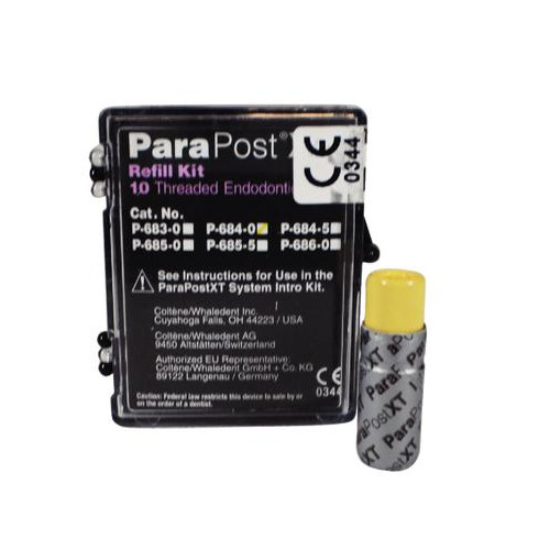 Coltene Whaledent P684-0 ParaPost XT Titanium Threaded .040″ Yellow 10/Pk